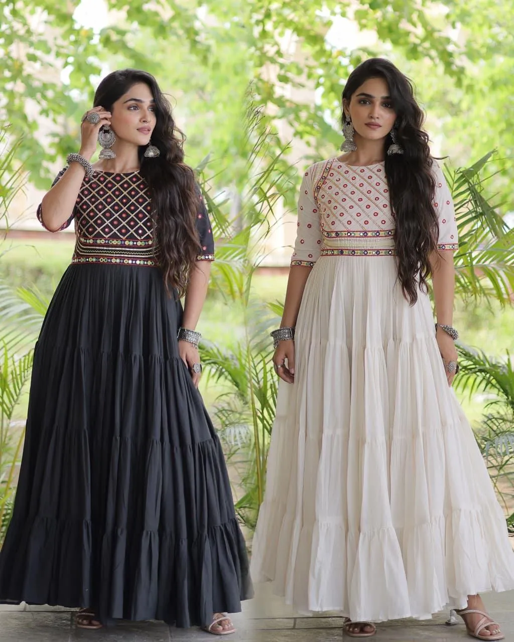 LW 9346 Black Kora Cotton Gown Design 2662 3