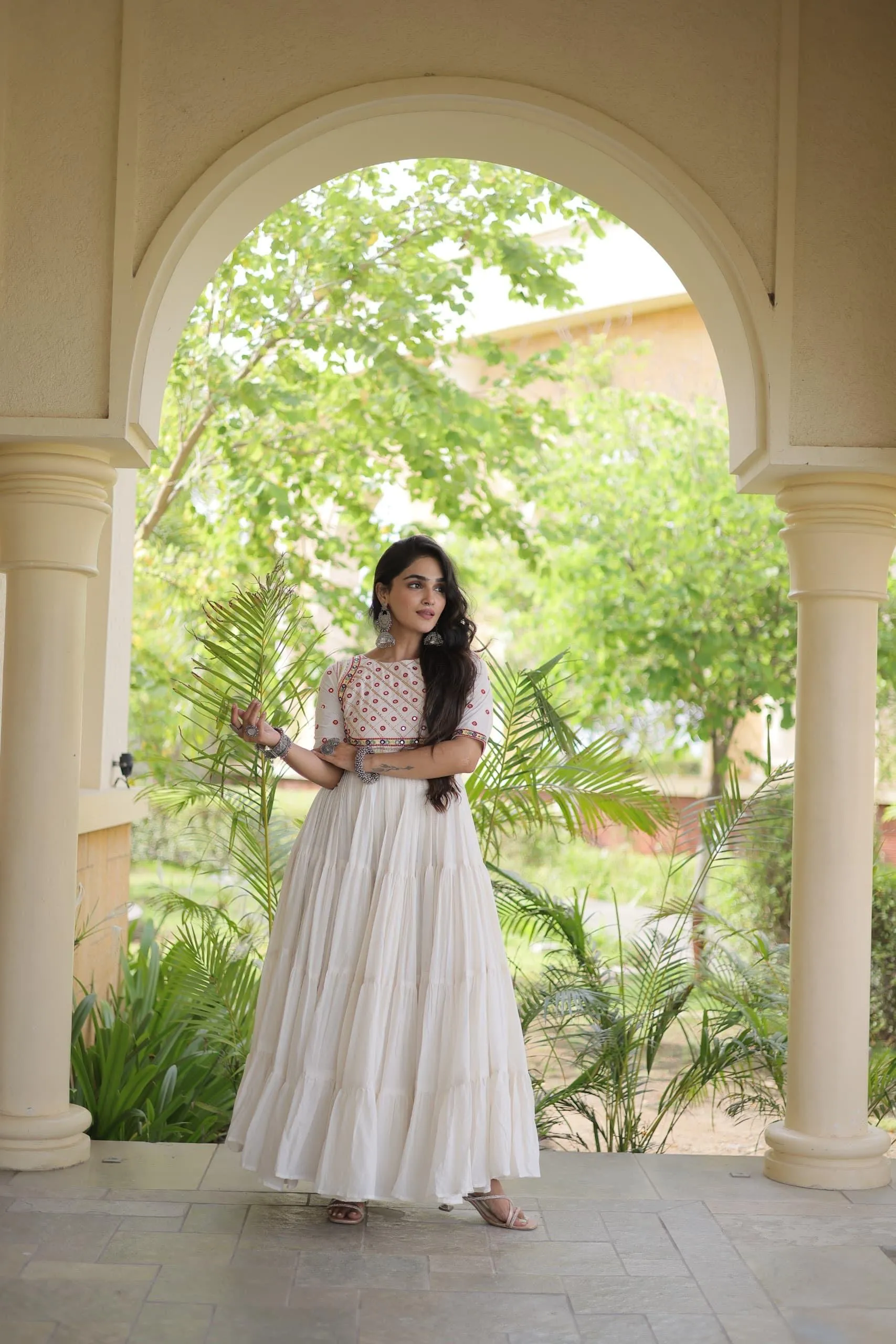 LW 9346 Black Kora Cotton Gown Design 2662 4