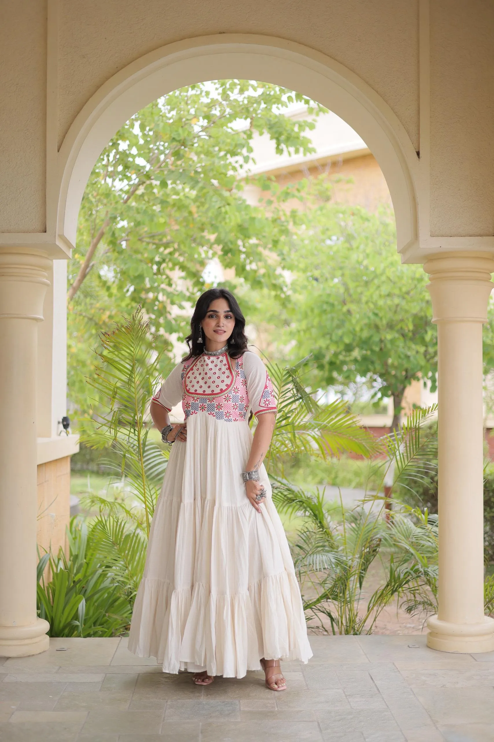 LW 9348 Black Kora Cotton Gown Design 2666 4
