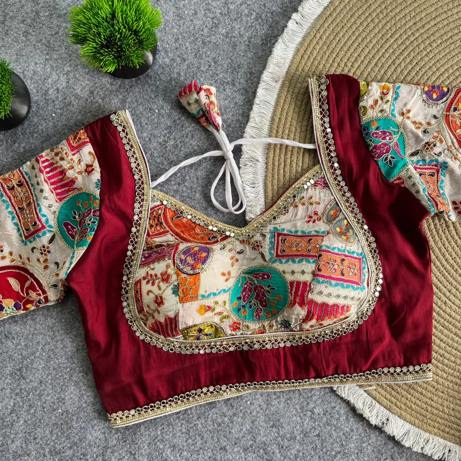 Mumtaz Pure Crape Silk Blouse 5