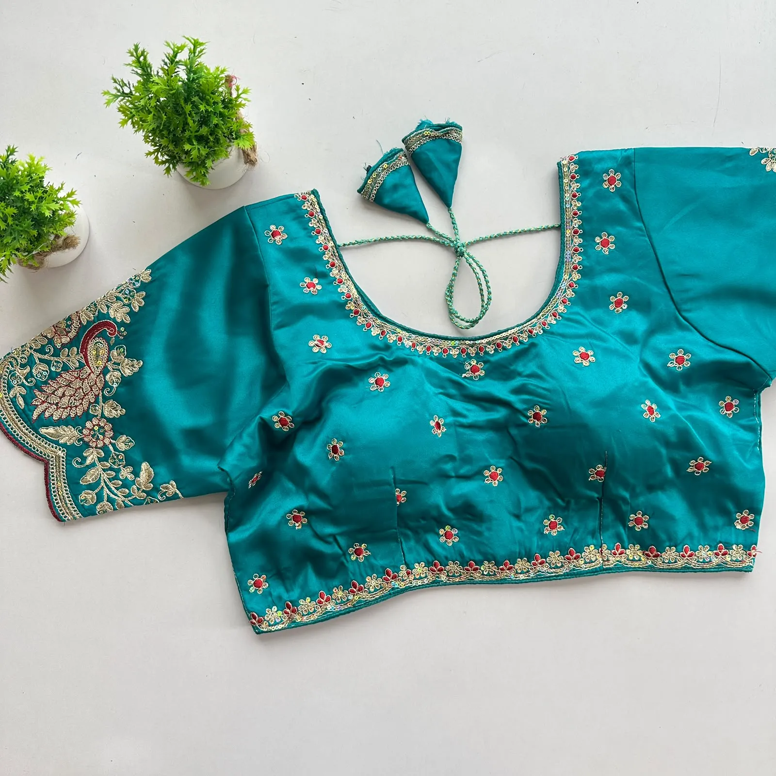 Siyana Pure Satin Silk Blouse 11
