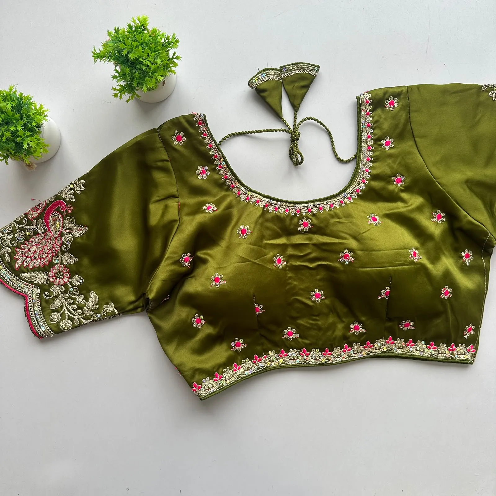Siyana Pure Satin Silk Blouse 12