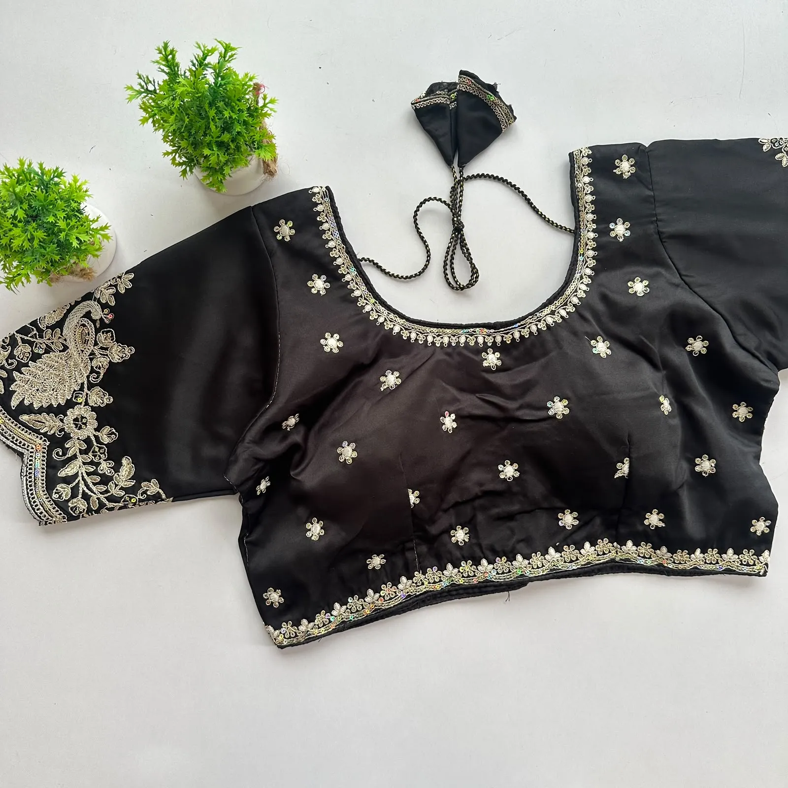 Siyana Pure Satin Silk Blouse 13