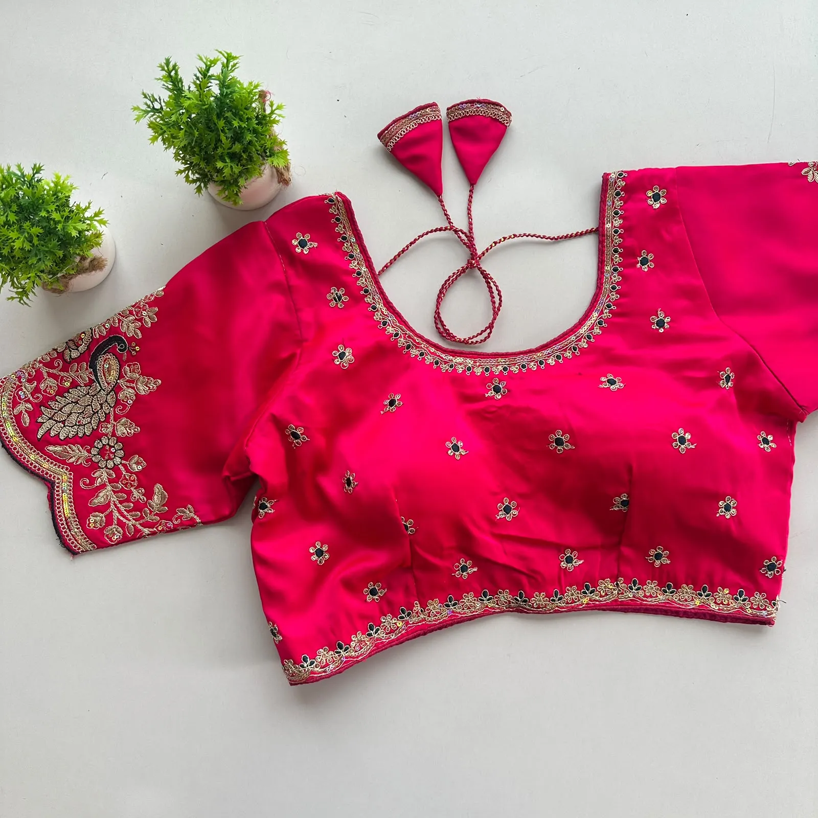 Siyana Pure Satin Silk Blouse 15
