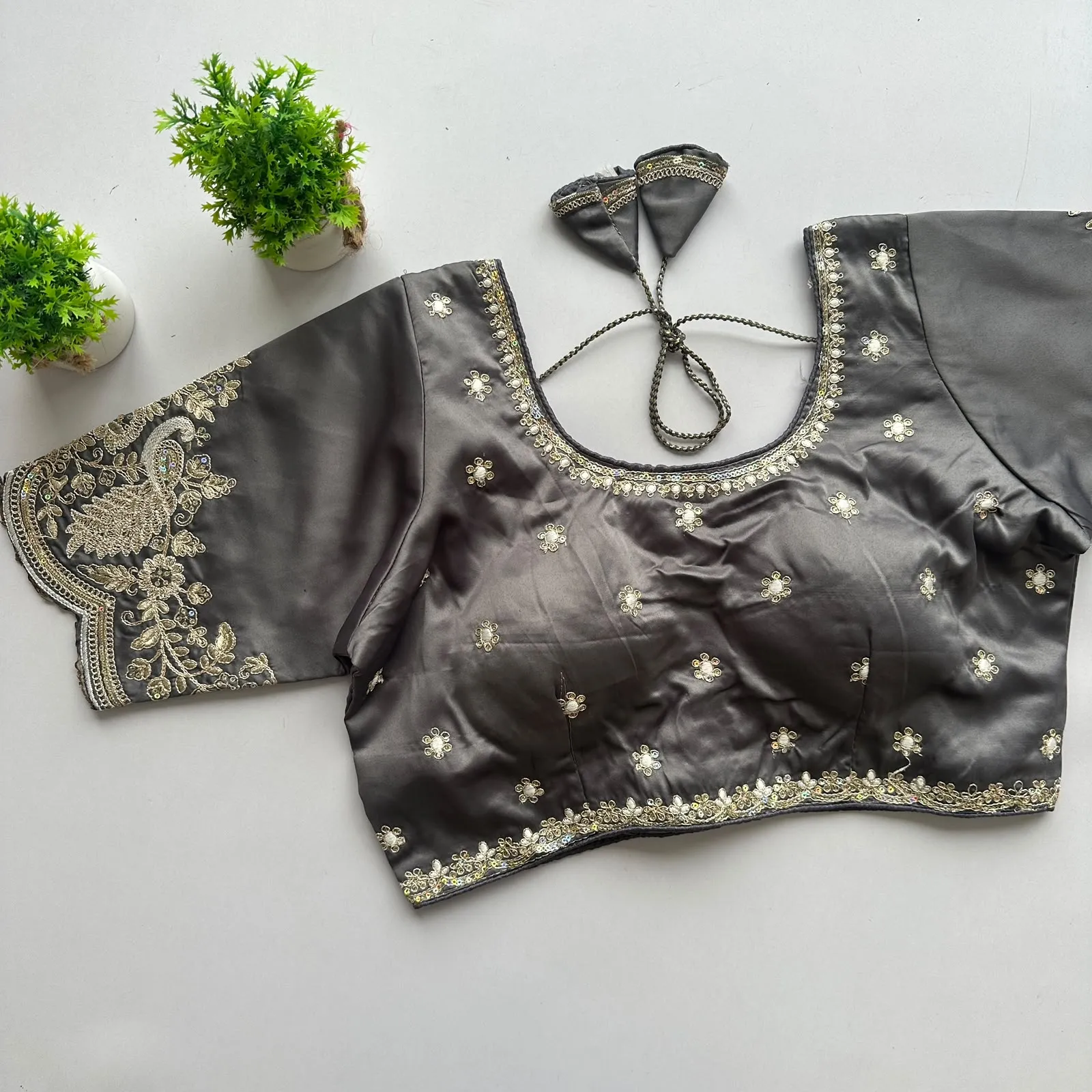 Siyana Pure Satin Silk Blouse 16