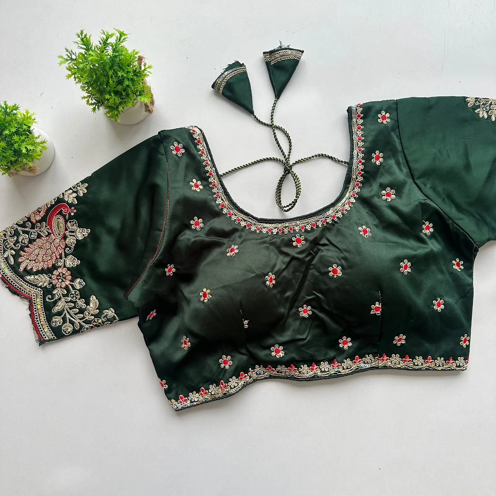 Siyana Pure Satin Silk Blouse 17
