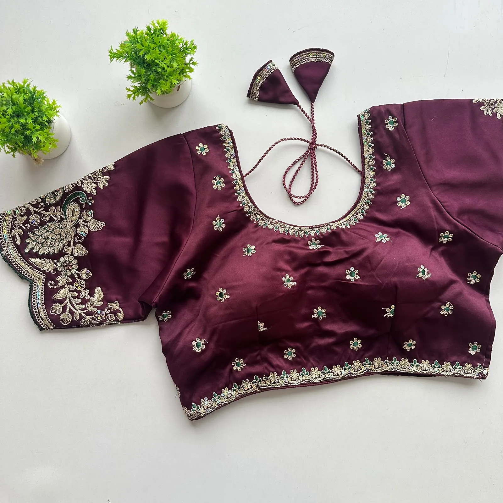Siyana Pure Satin Silk Blouse 2