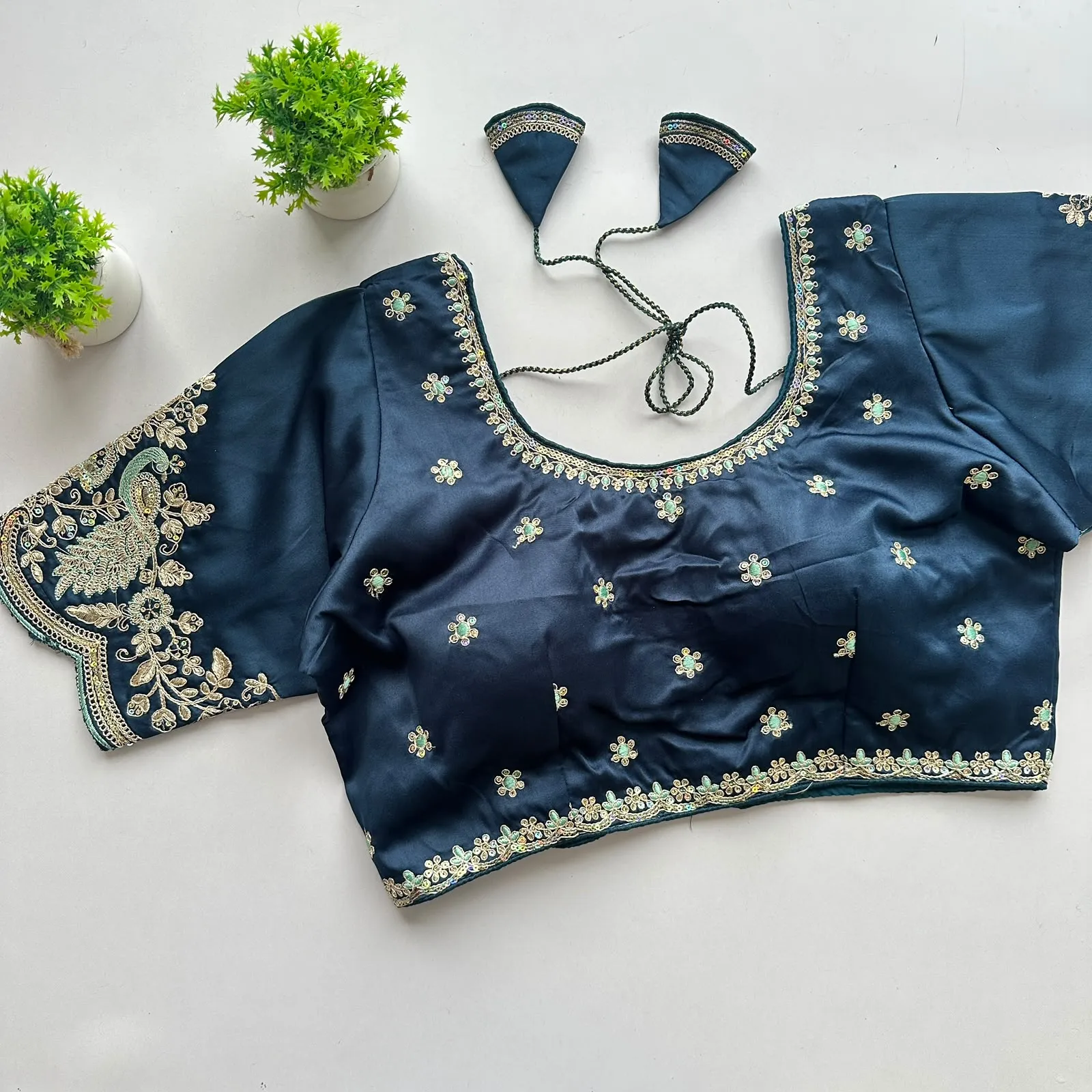 Siyana Pure Satin Silk Blouse 8