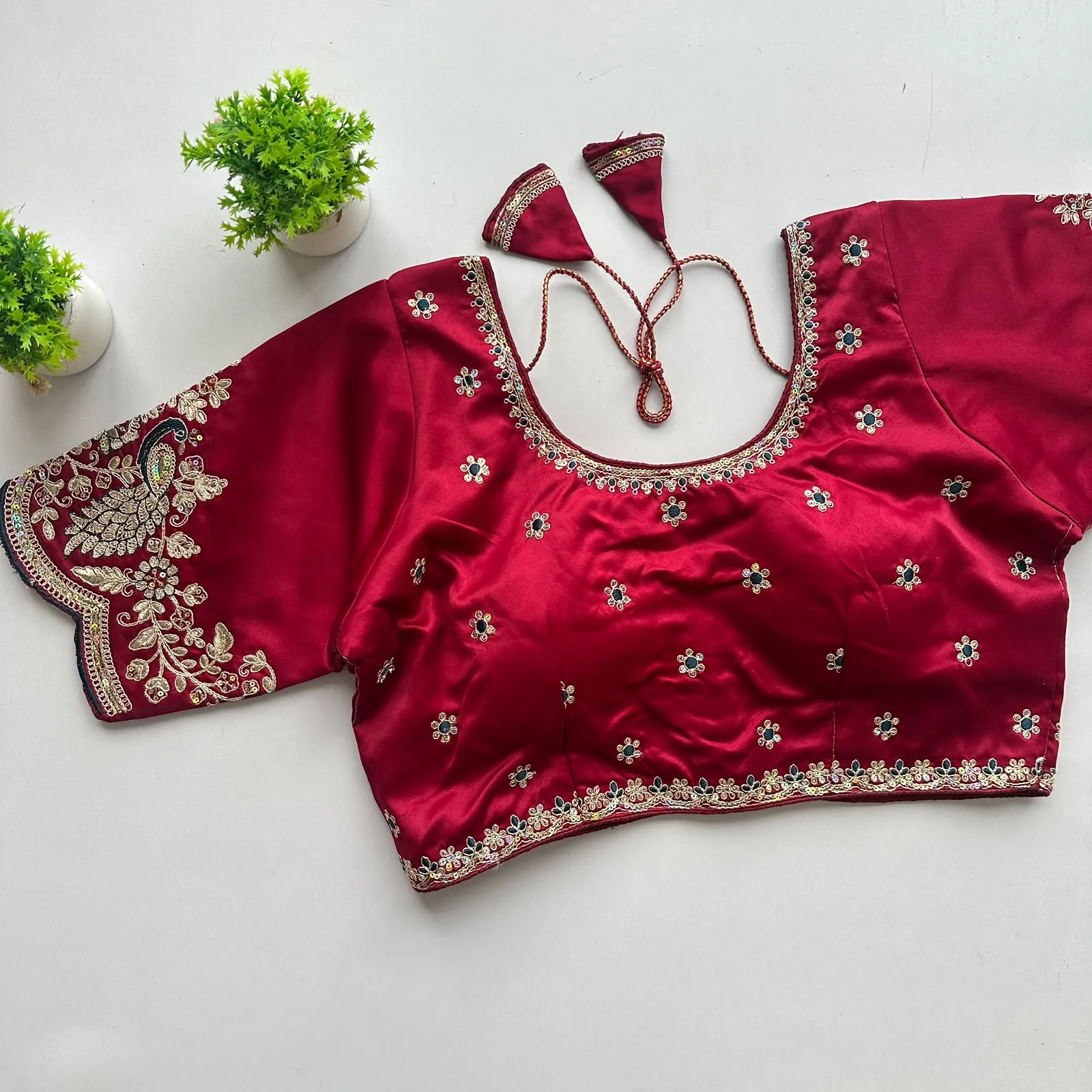 Siyana Pure Satin Silk Blouse 9