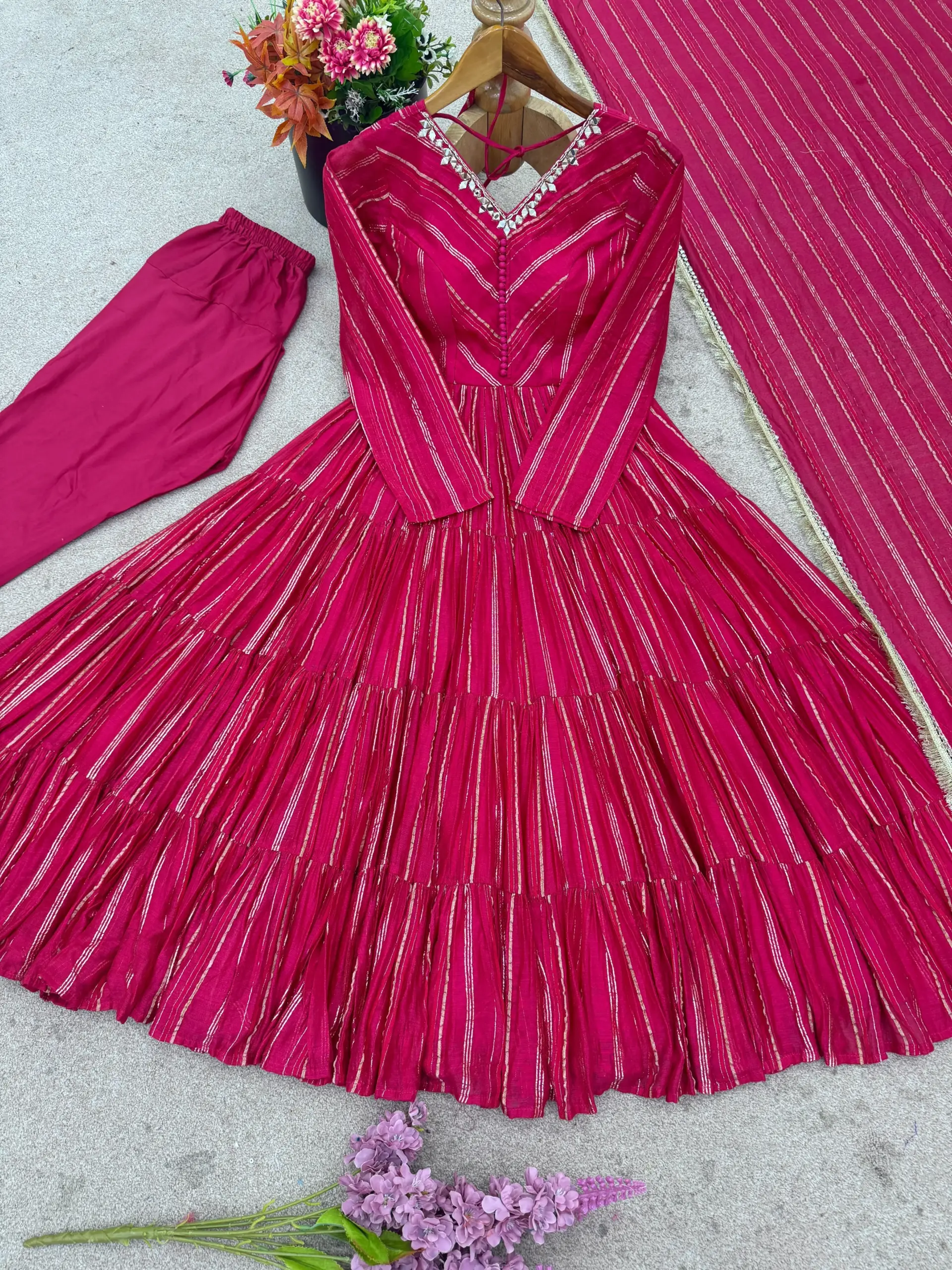 SRK 5305 Mal Chanderi Readymade Dress 2