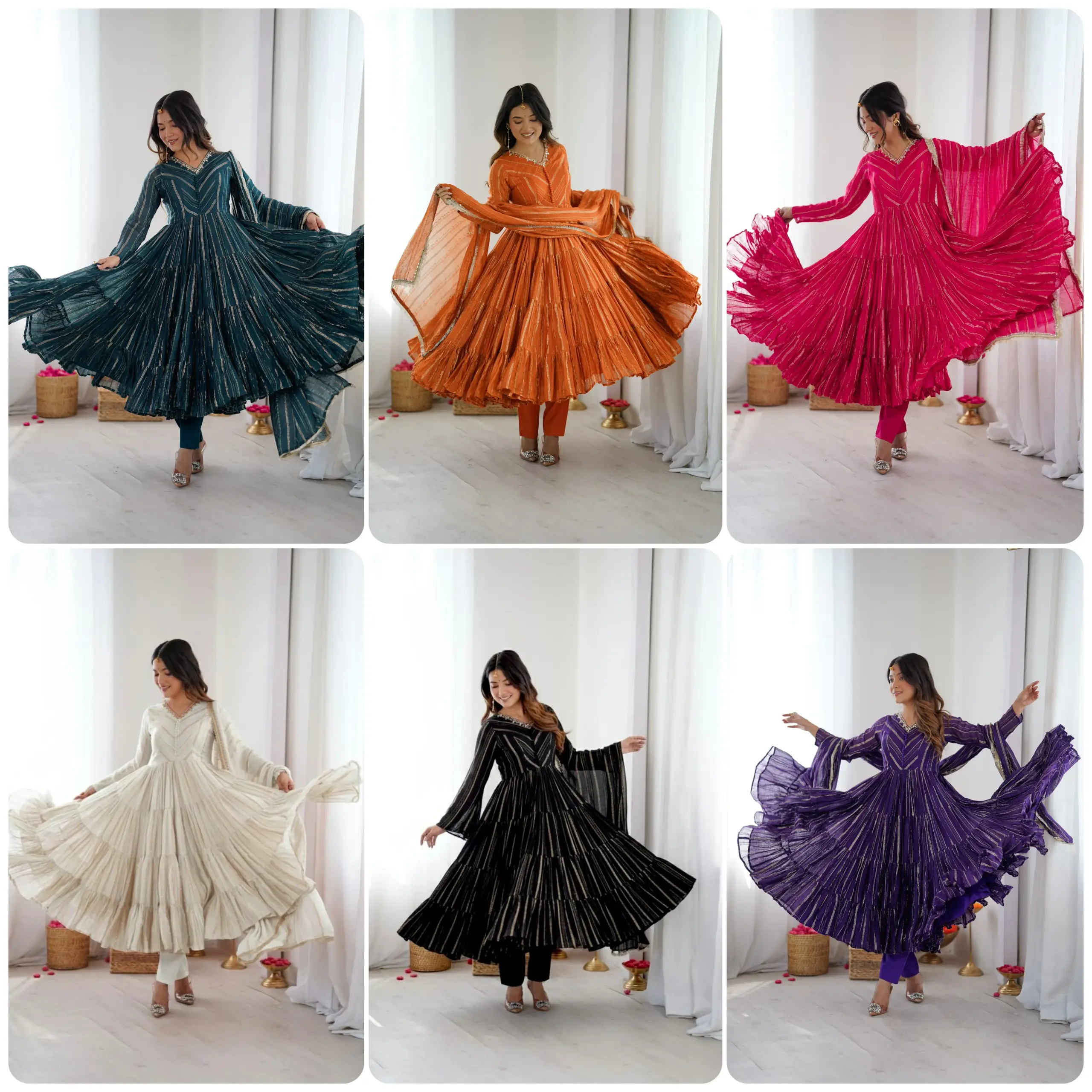 SRK 5305 Mal Chanderi Readymade Dress 3