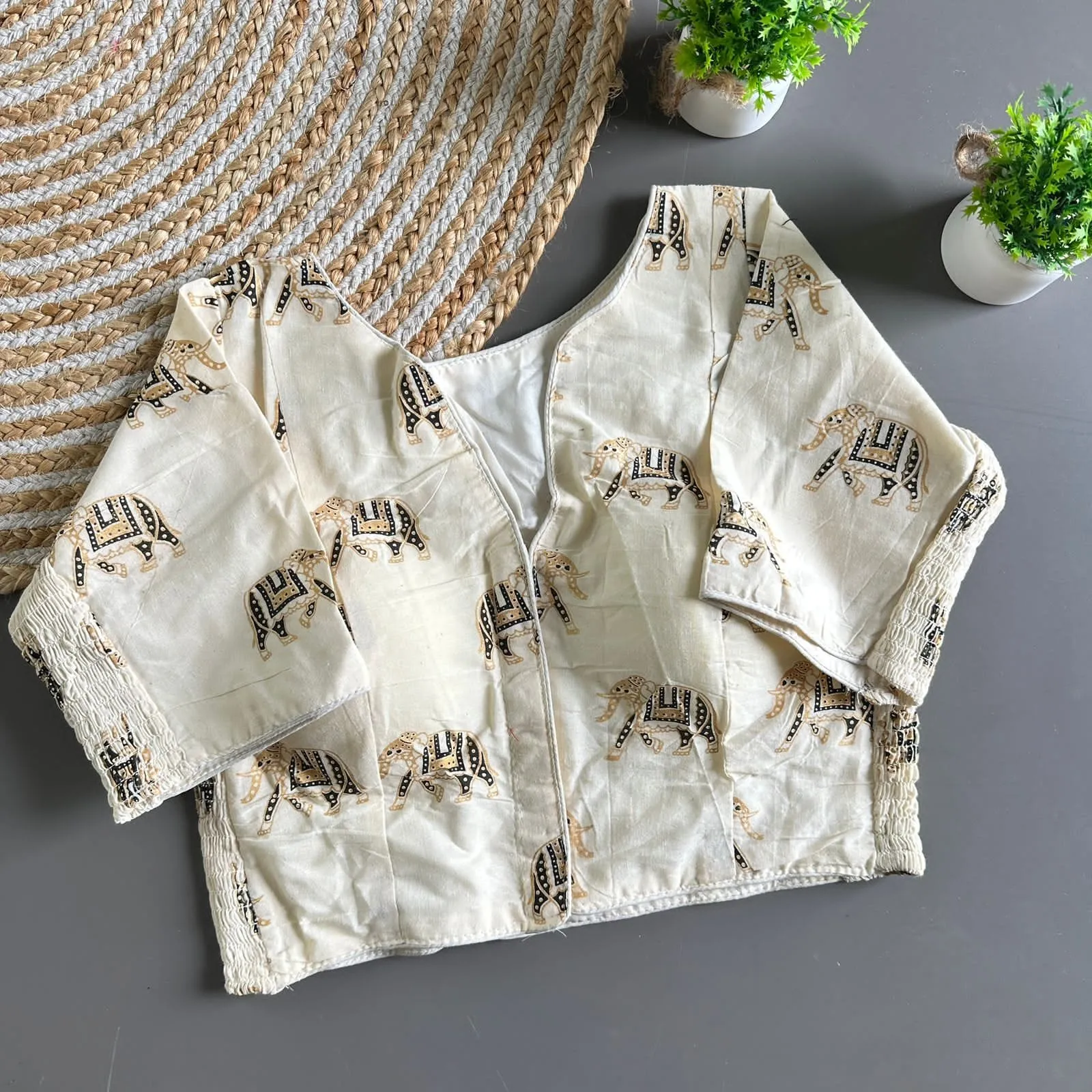 Trading Cotton Pure Cotton Block Blouse 6