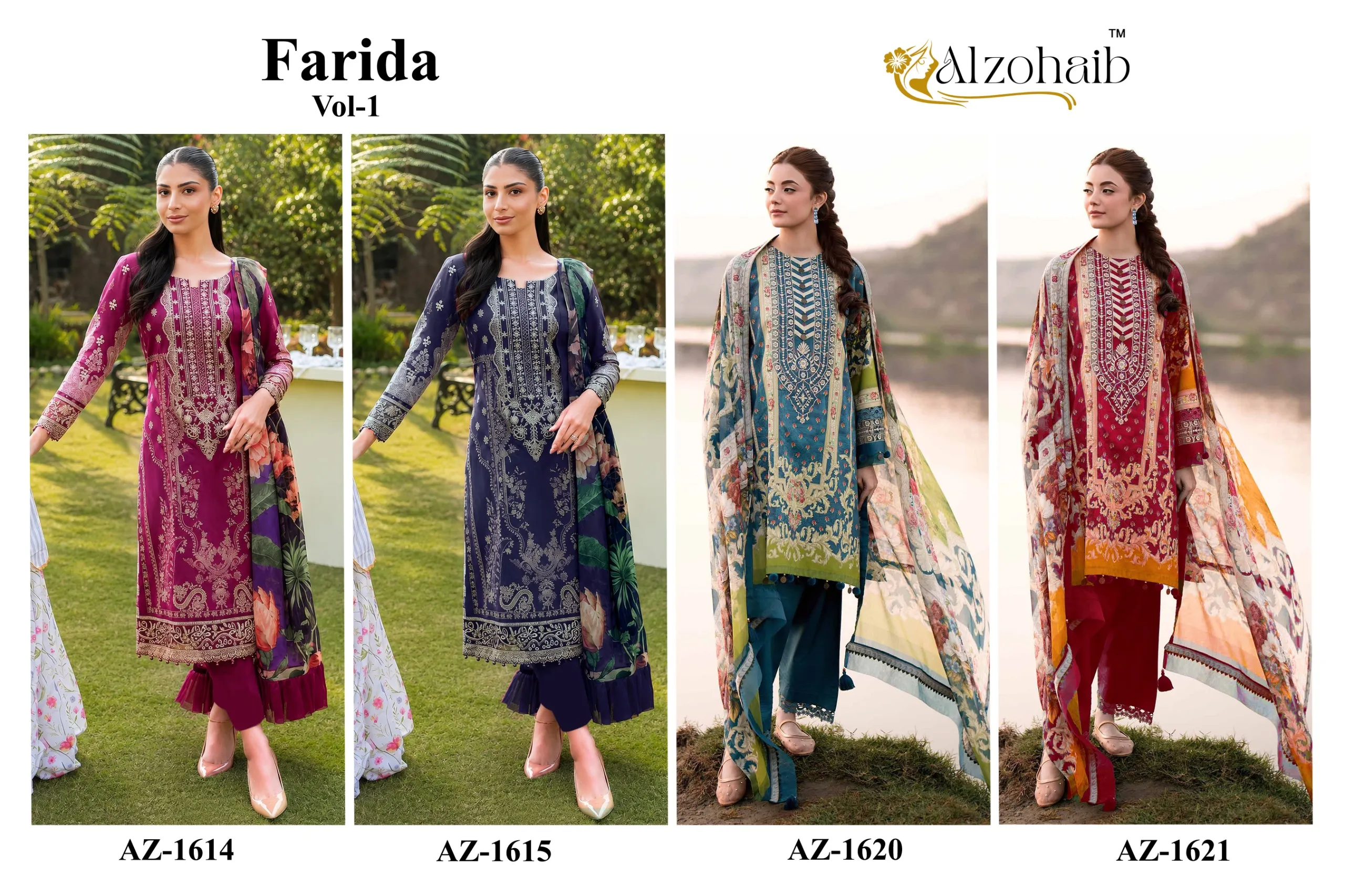 Alzohaib Az 1614 Pure Cotton Pakistani Suits 2