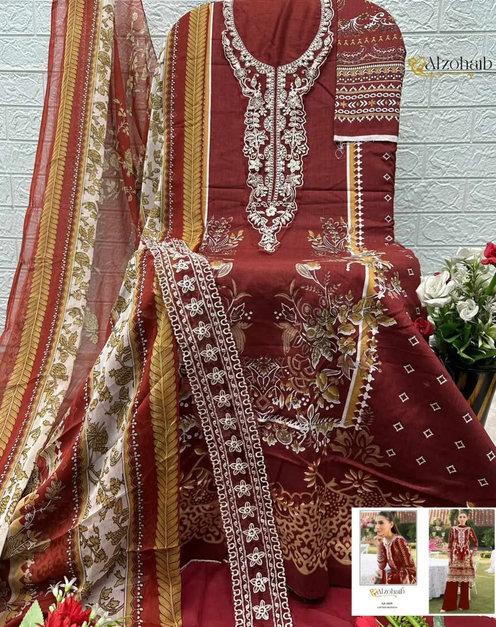2 Az 1612 1613 1618 1619 Pure Cotton Pakistani Suits 5