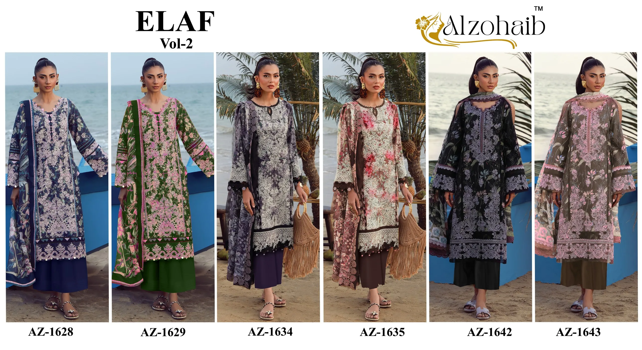 Alzohaib Az 1628 Pure Cotton Pakistani Suits 5