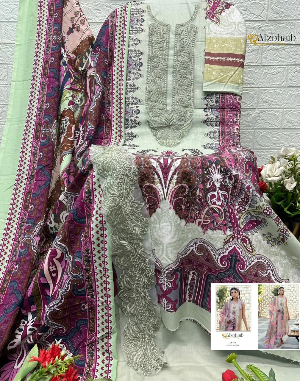 3 Az 1624 1625 1647 1650 Pure Cotton Pakistani Suits 2