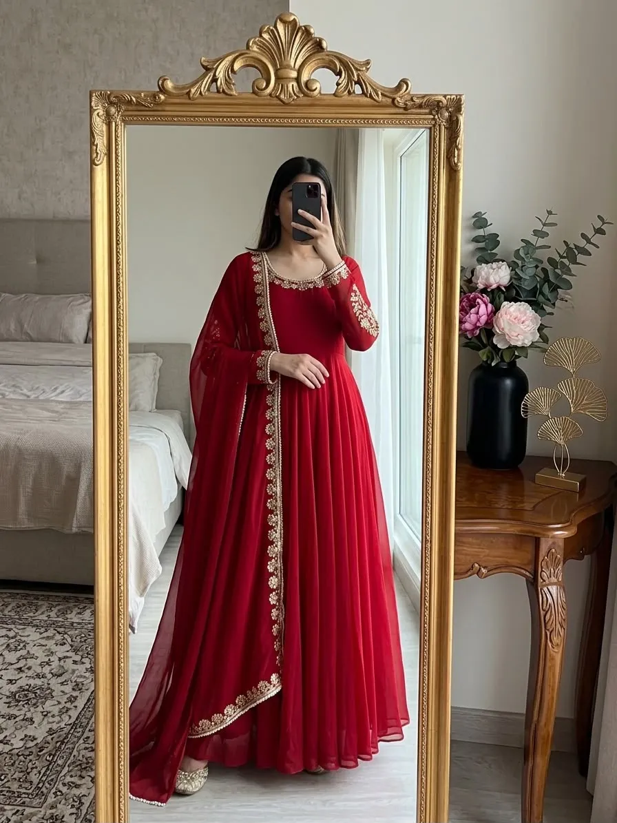 3191 ZSR 3191 Fox Georgette Readymade Dress 1
