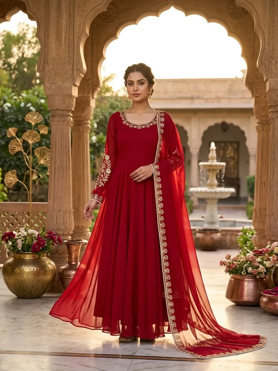 3191 ZSR 3191 Fox Georgette Readymade Dress 3