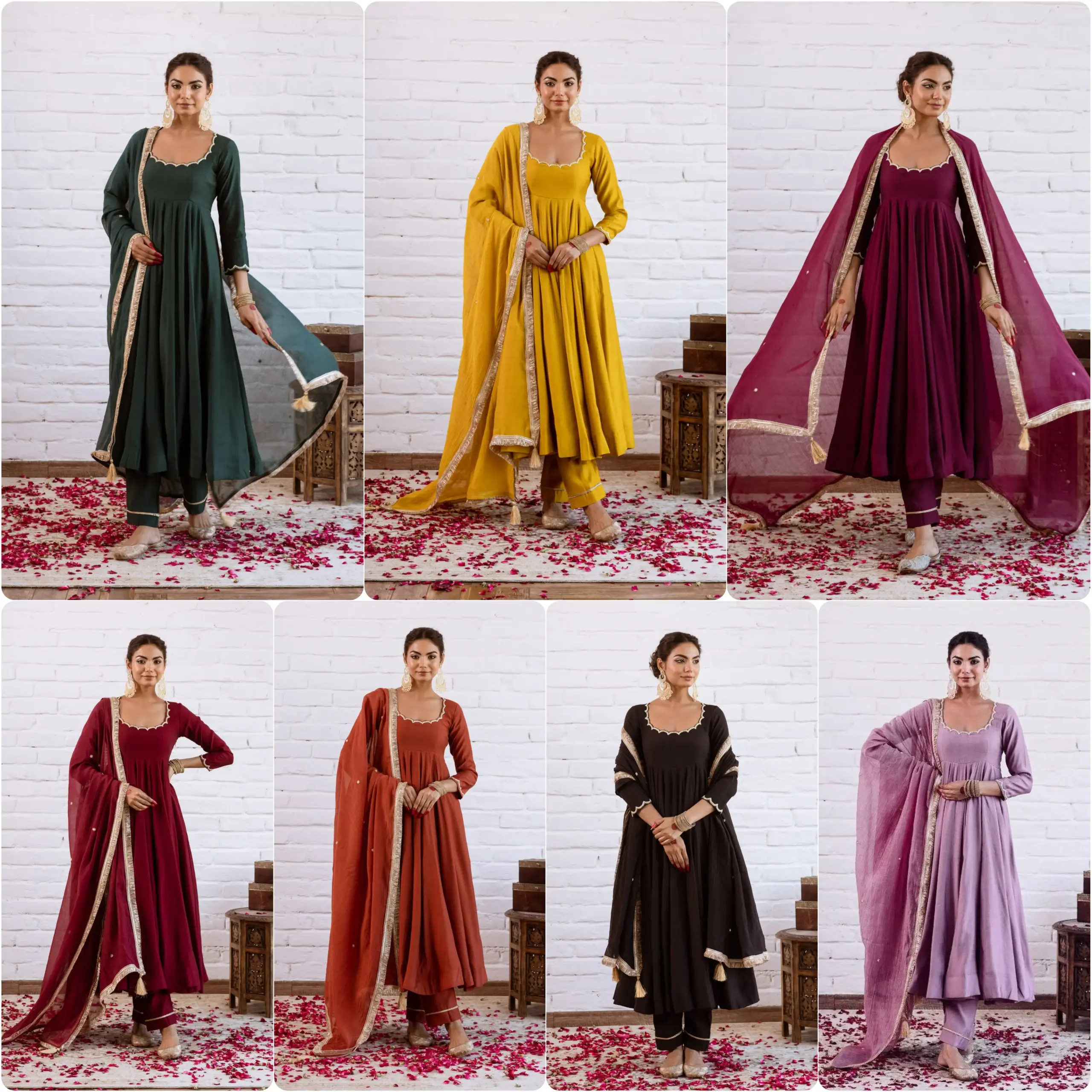SRK 5324 Vichitra Silk Gown 5