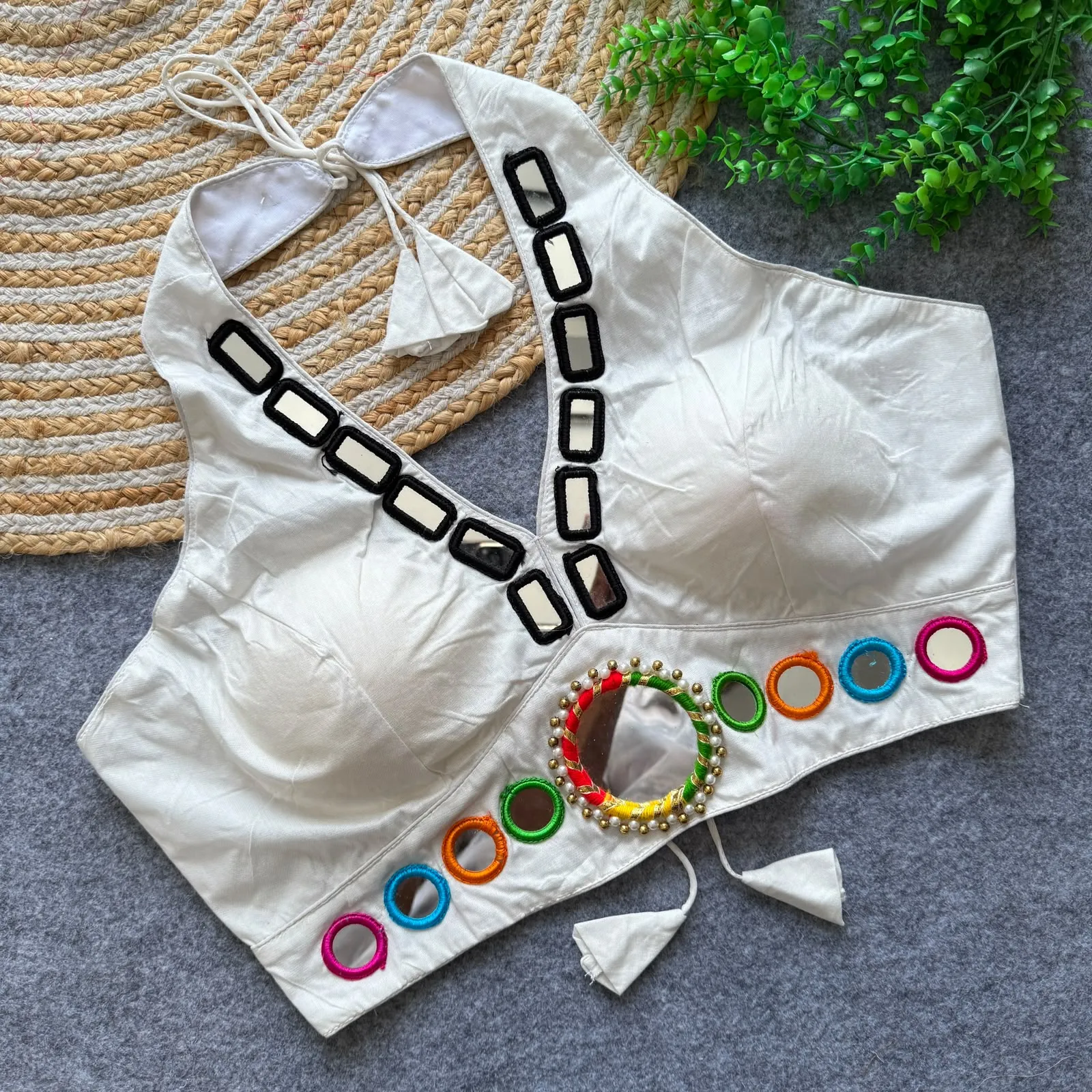 Collor Neck Blouses Pure Cotton 10