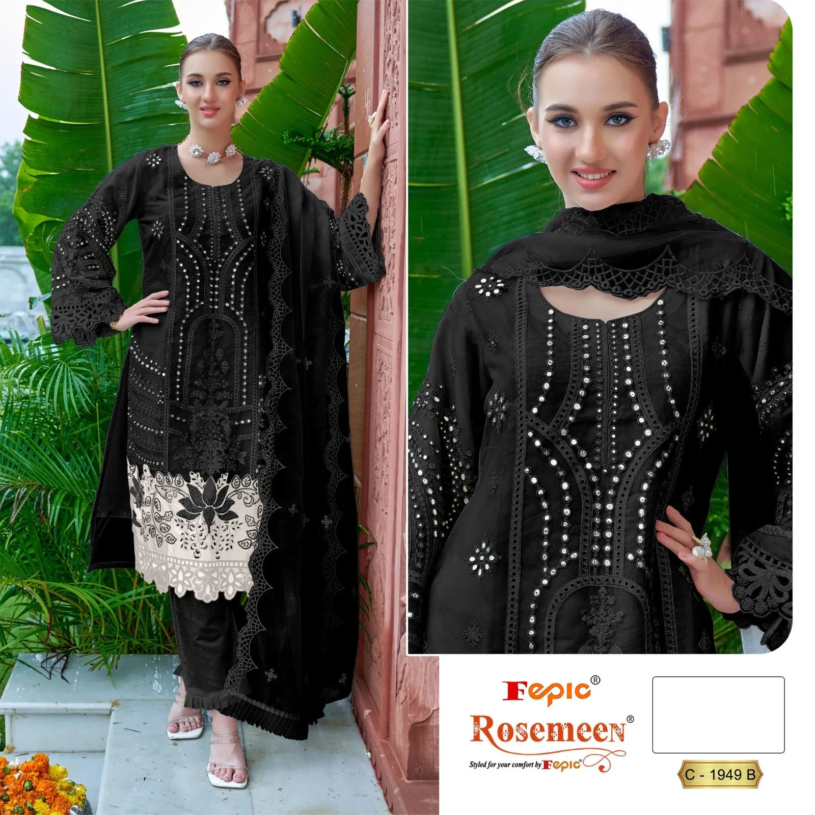Fepic Rosemeen C 1949 Organza Pakistani Suits 2