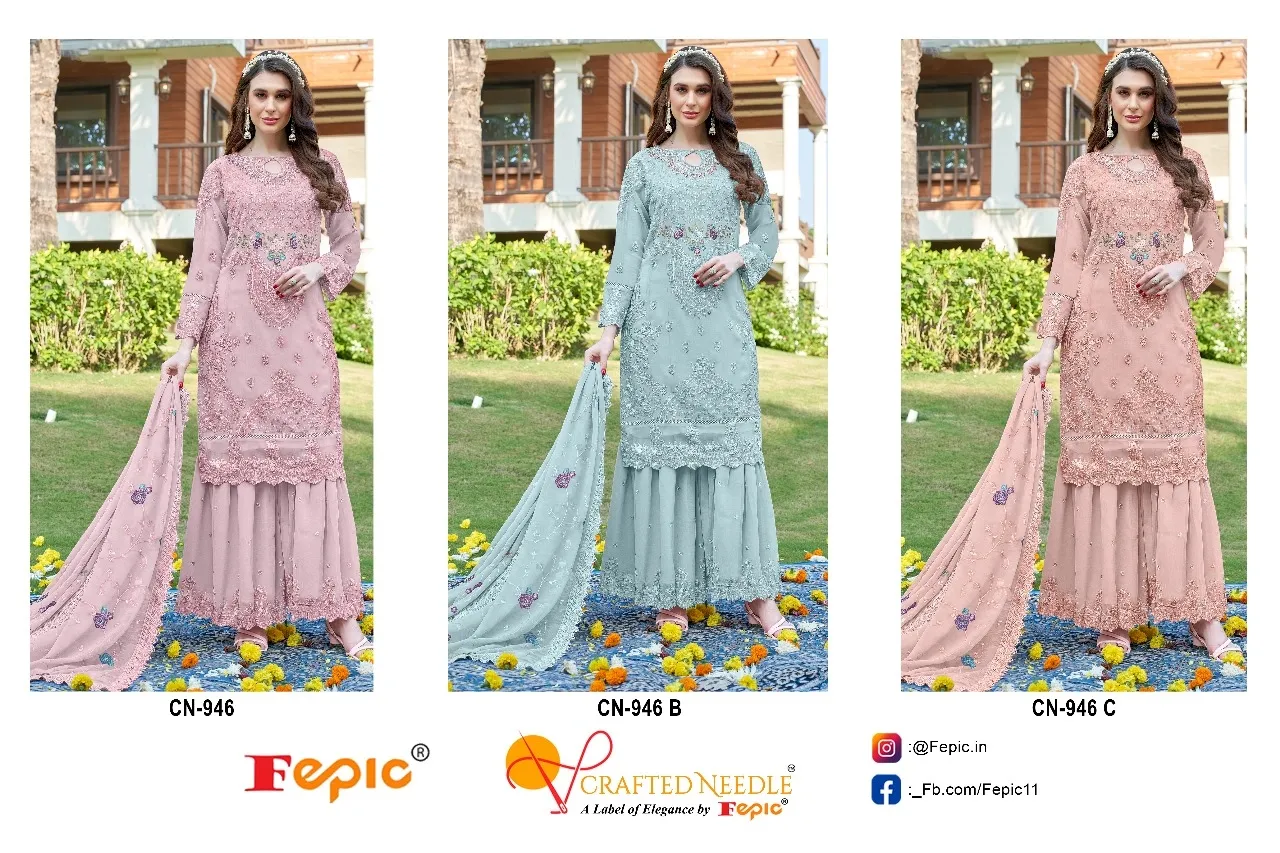 Fepic Cn 946 Organza Pakistani Suits 3