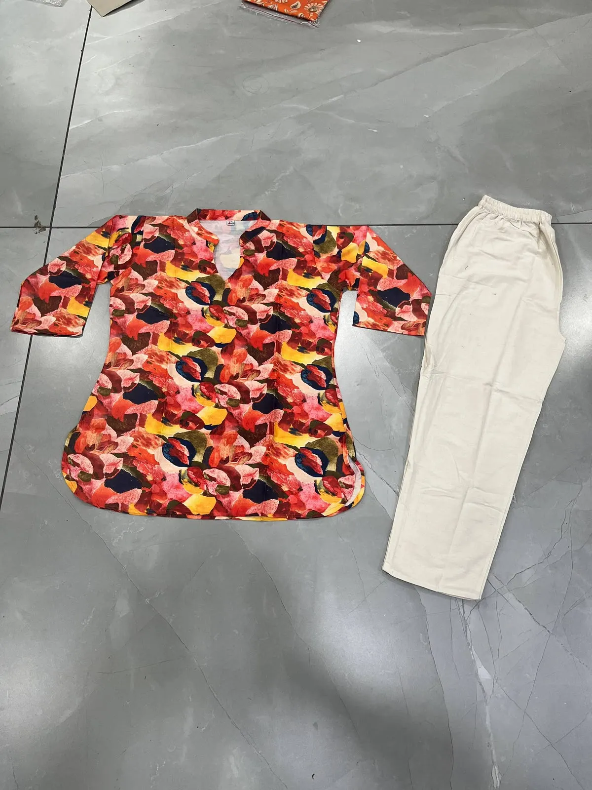 FVD Janvika Multi Rayon Slub Kurti Pant Set 2