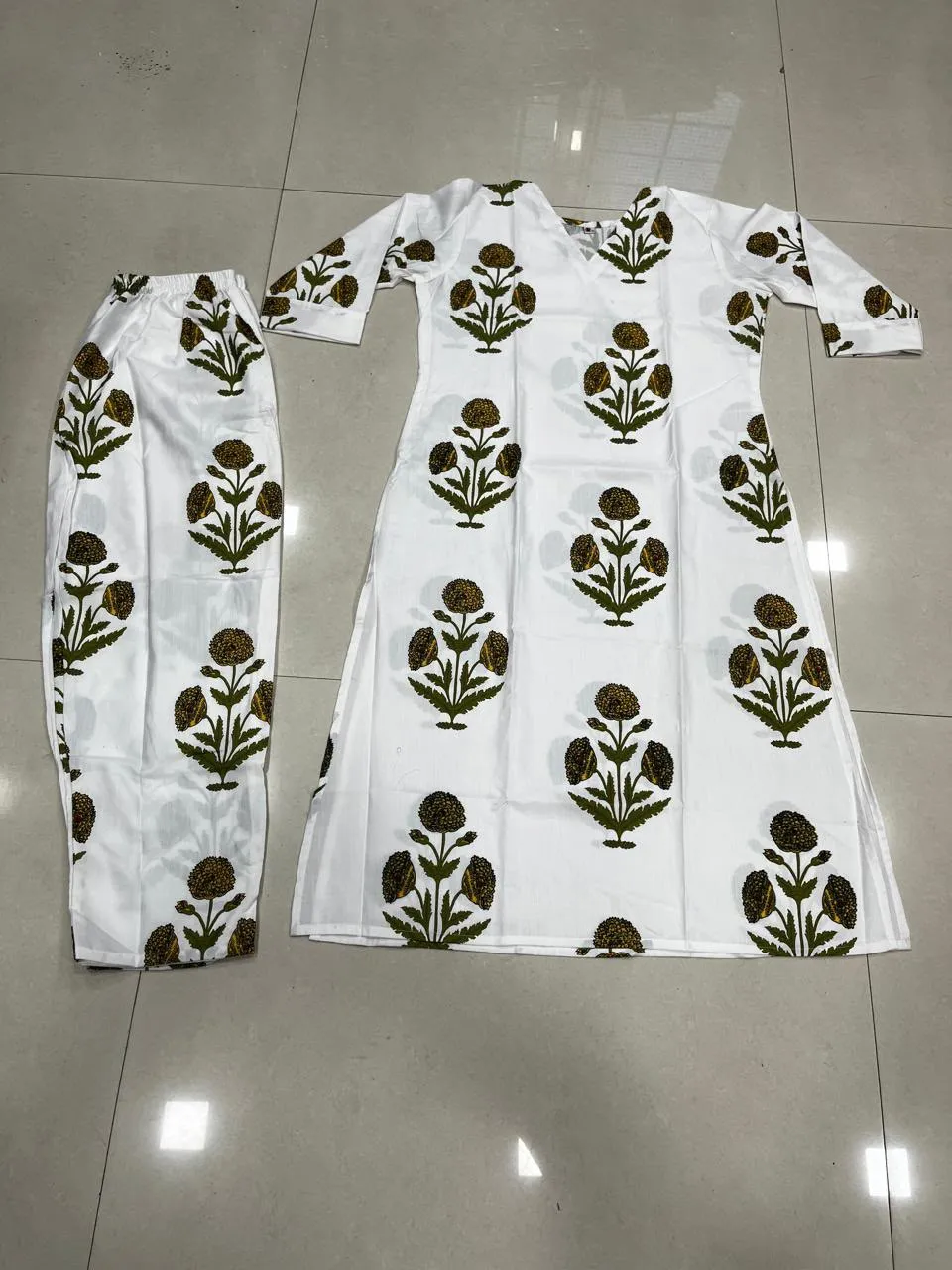 FVD Maria Rayon Slub Kurti Pant Set 1
