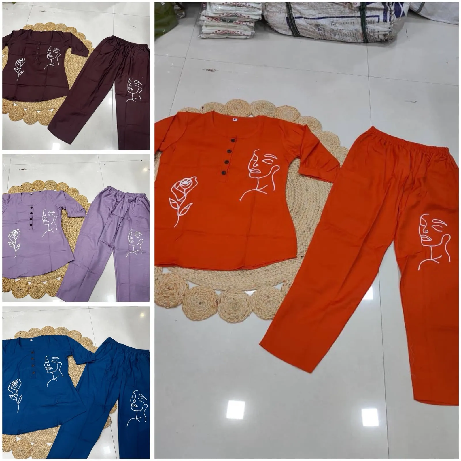 FVD Rozy Rayon Slub Kurti Pant Set 2