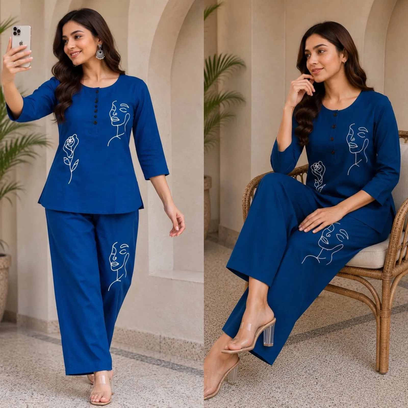 FVD Rozy Rayon Slub Kurti Pant Set 5
