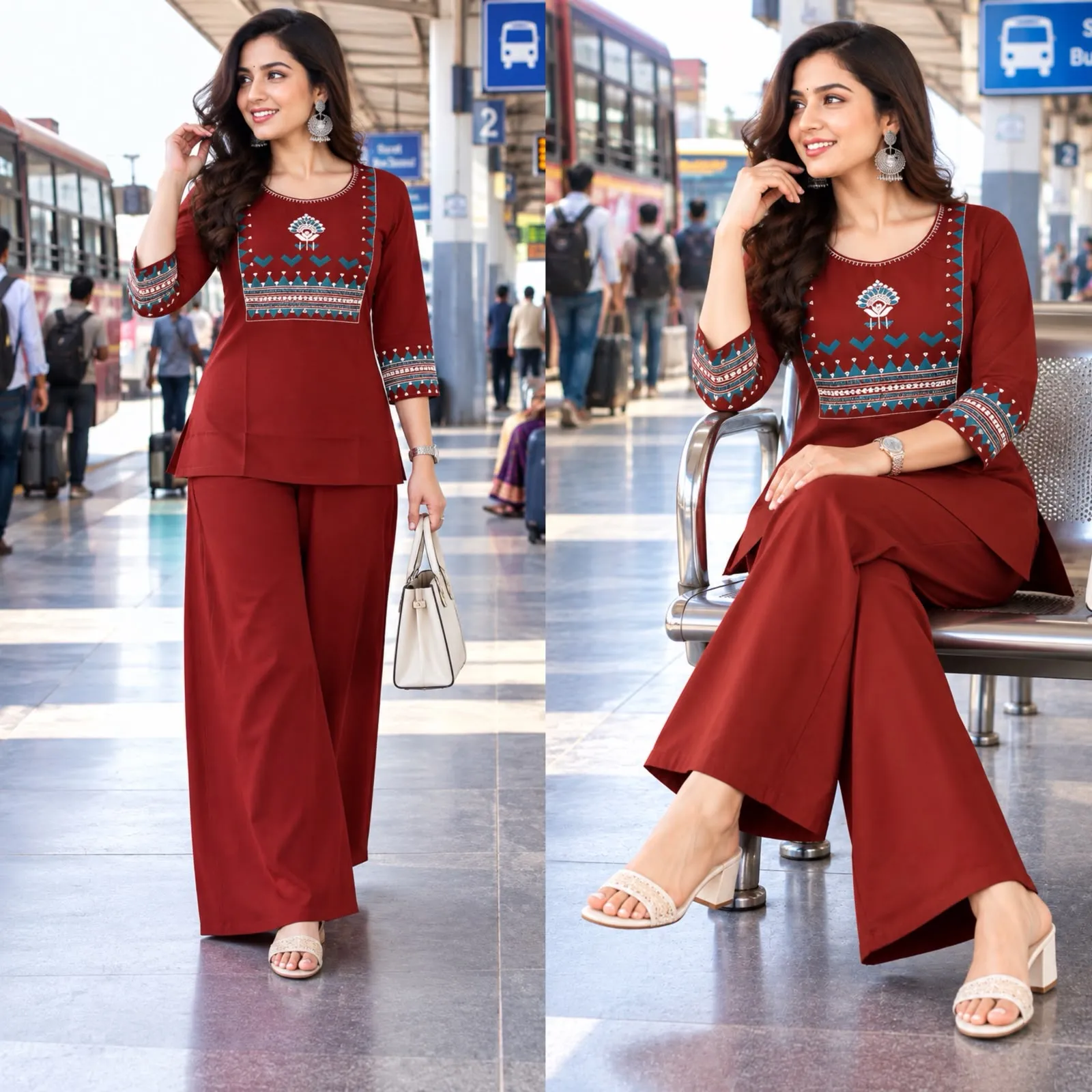 FVD Sultan Dhabu Cotton Kurti Pant Set 4