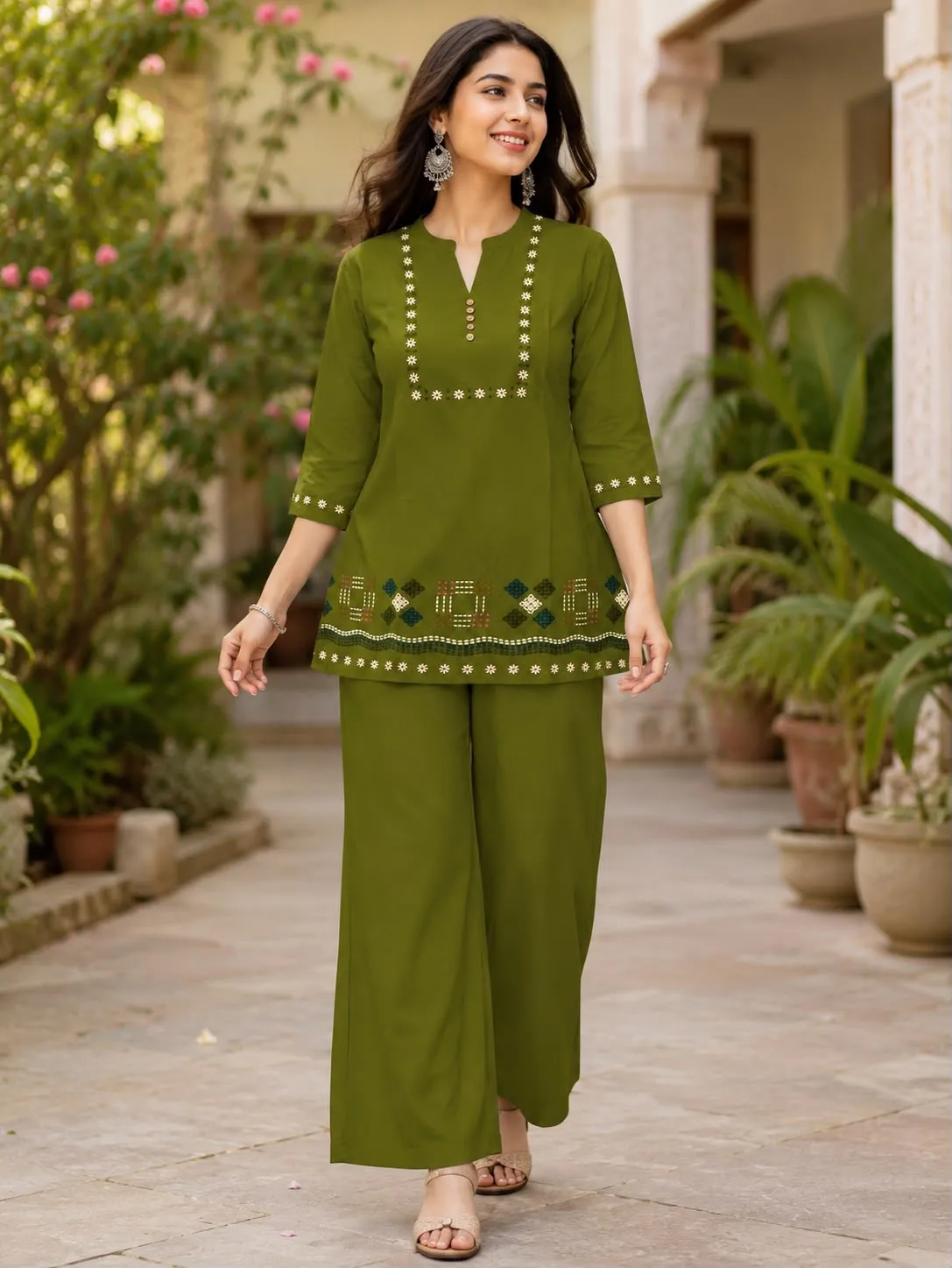 FVD Taj Mahal Dhabu Cotton Kurti Pant Set 2