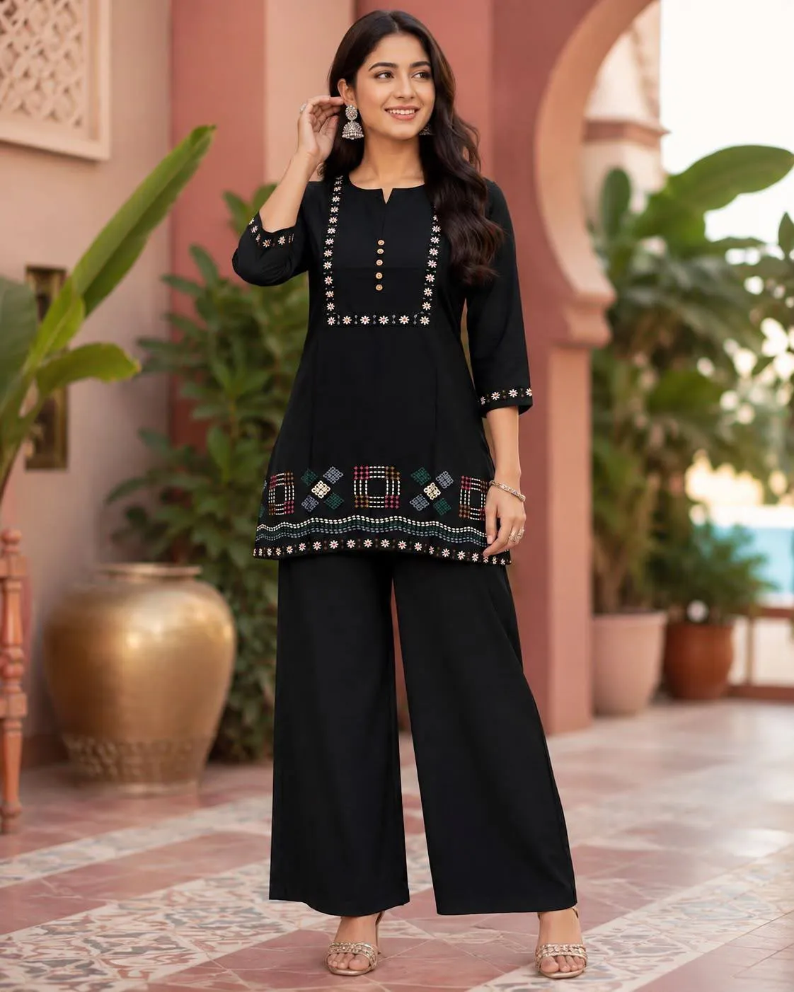 FVD Taj Mahal Dhabu Cotton Kurti Pant Set 6