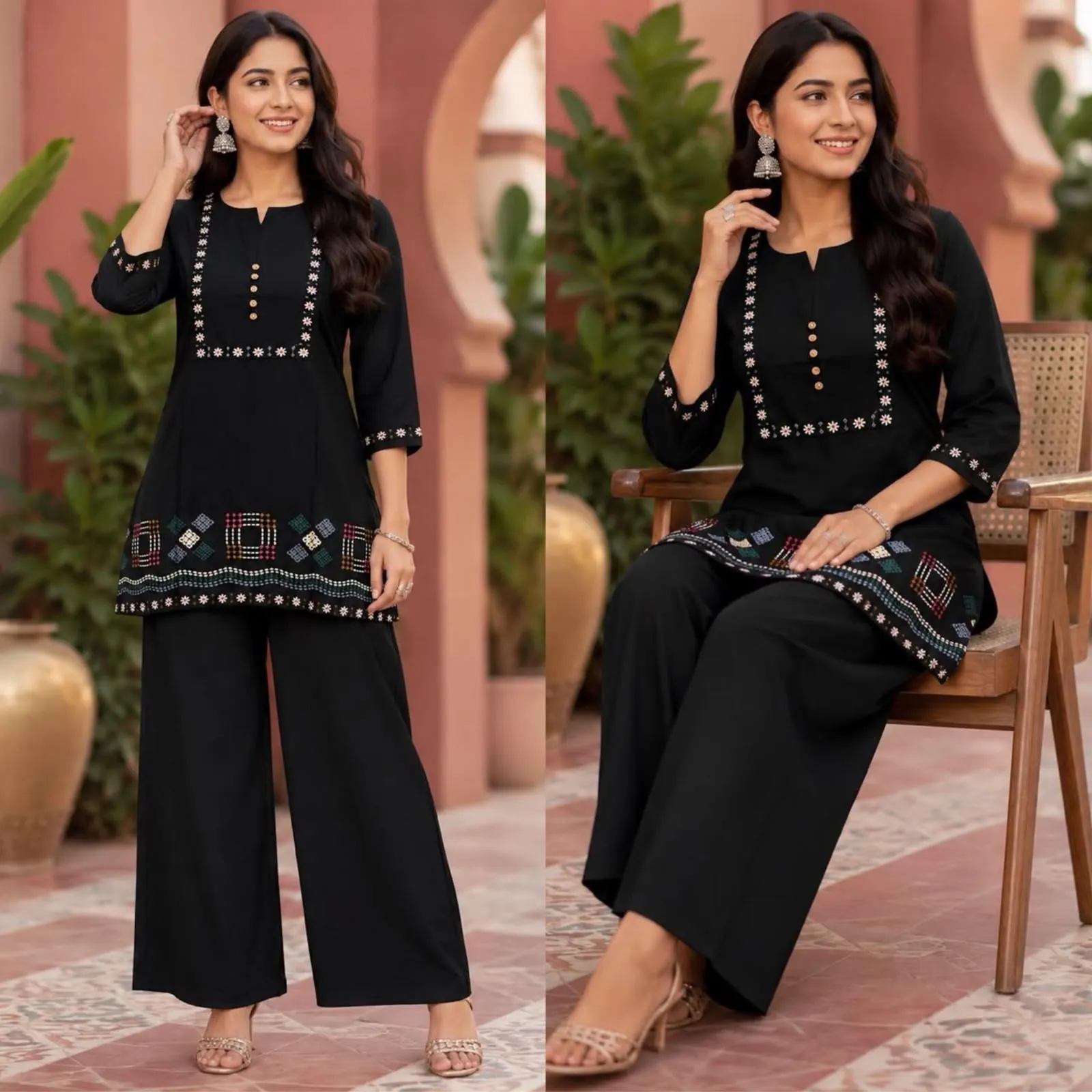 FVD Tajmahal Dhabu Cotton Kurti Pant Set 2