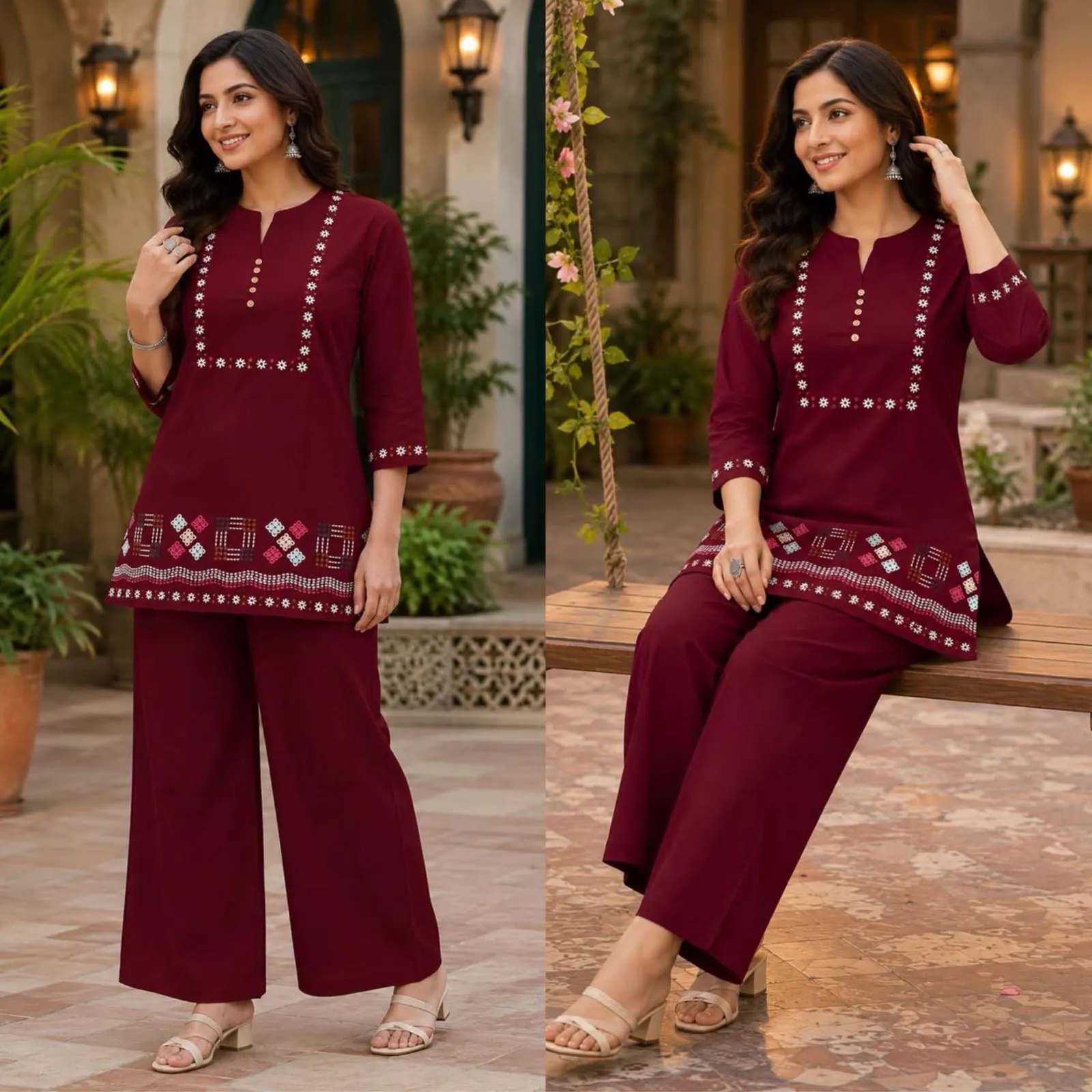 FVD Tajmahal Dhabu Cotton Kurti Pant Set 6