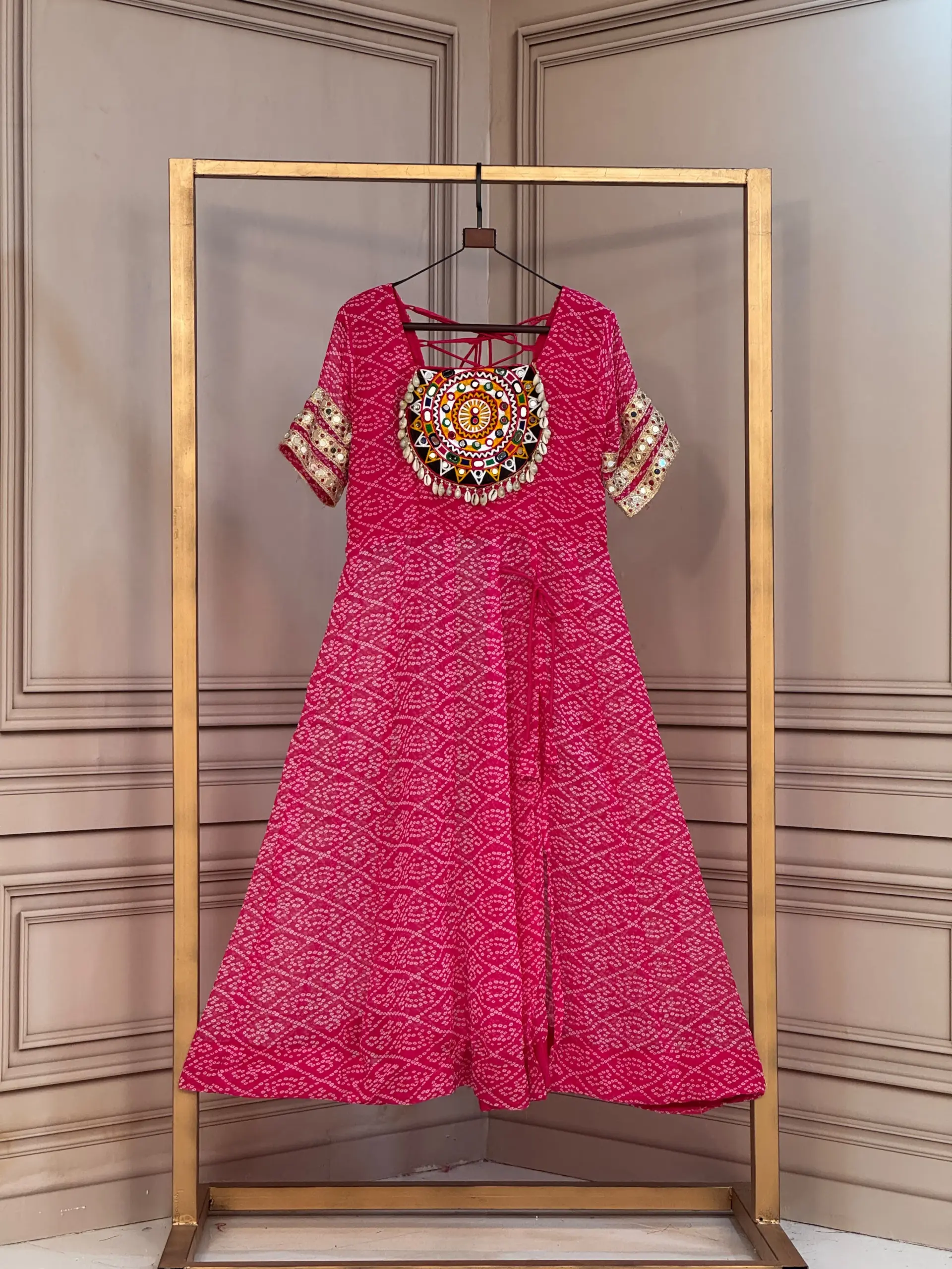 KA 1266 Bandhani Kurtis