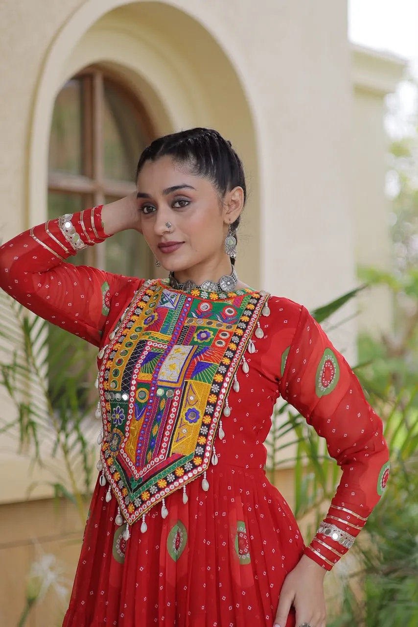 KA 1267 Bandhani Gown 1