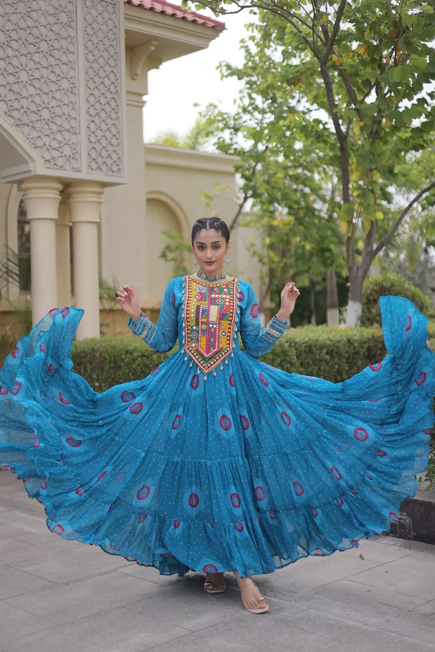 KA 1267 Bandhani Gown 2