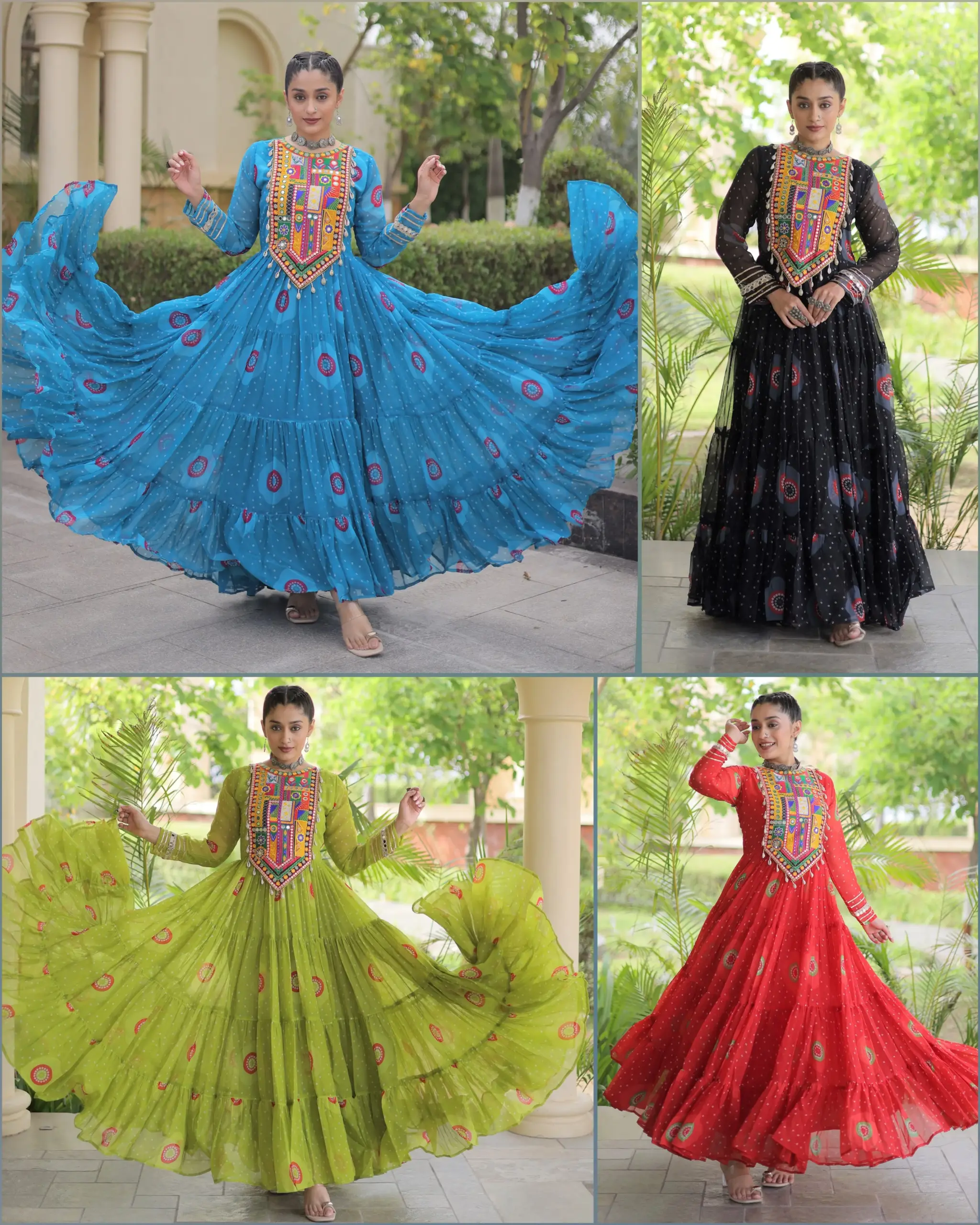 KA 1267 Bandhani Gown 3