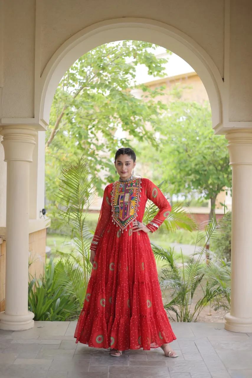 KA 1267 Bandhani Gown 4