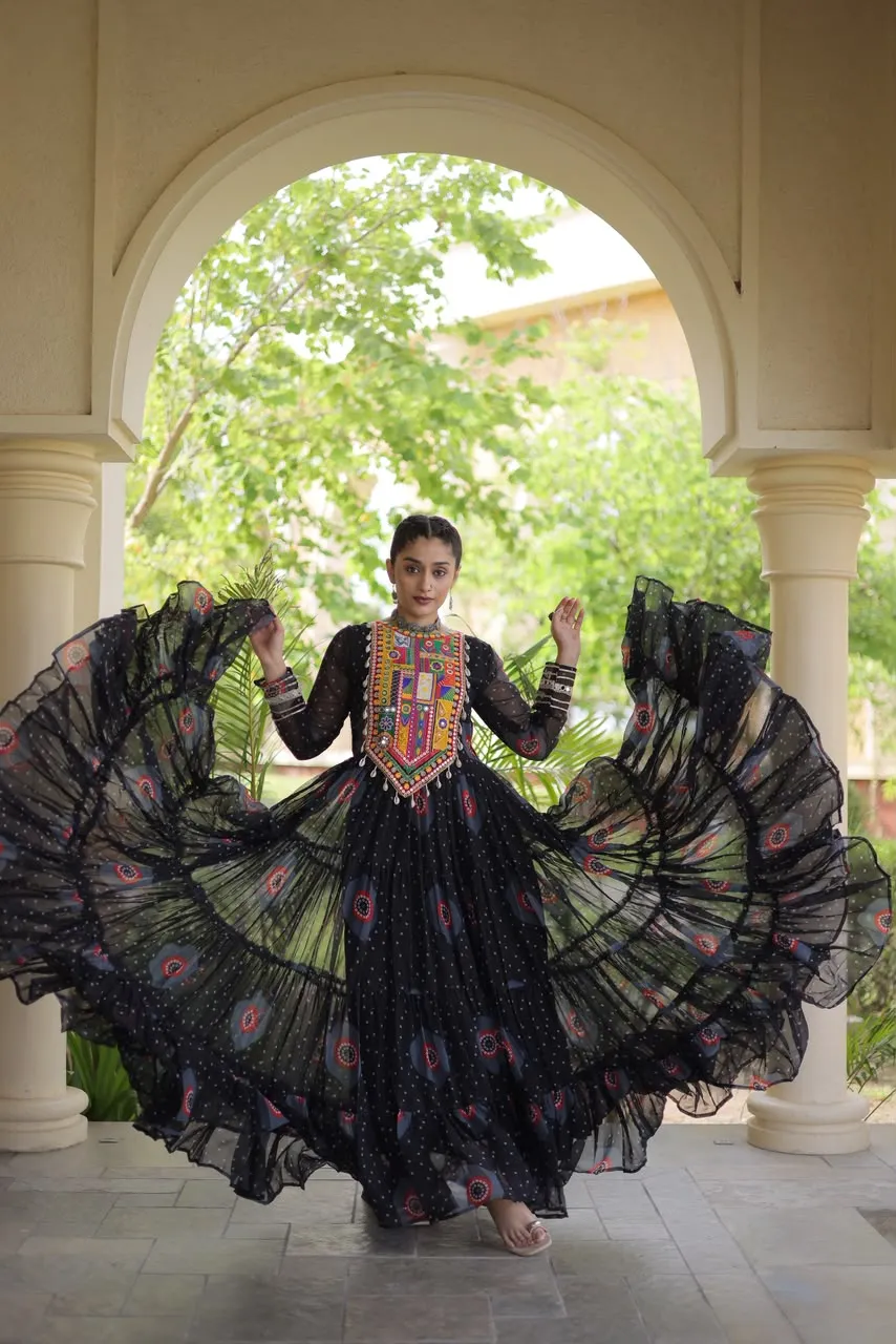 KA 1267 Bandhani Gown 6