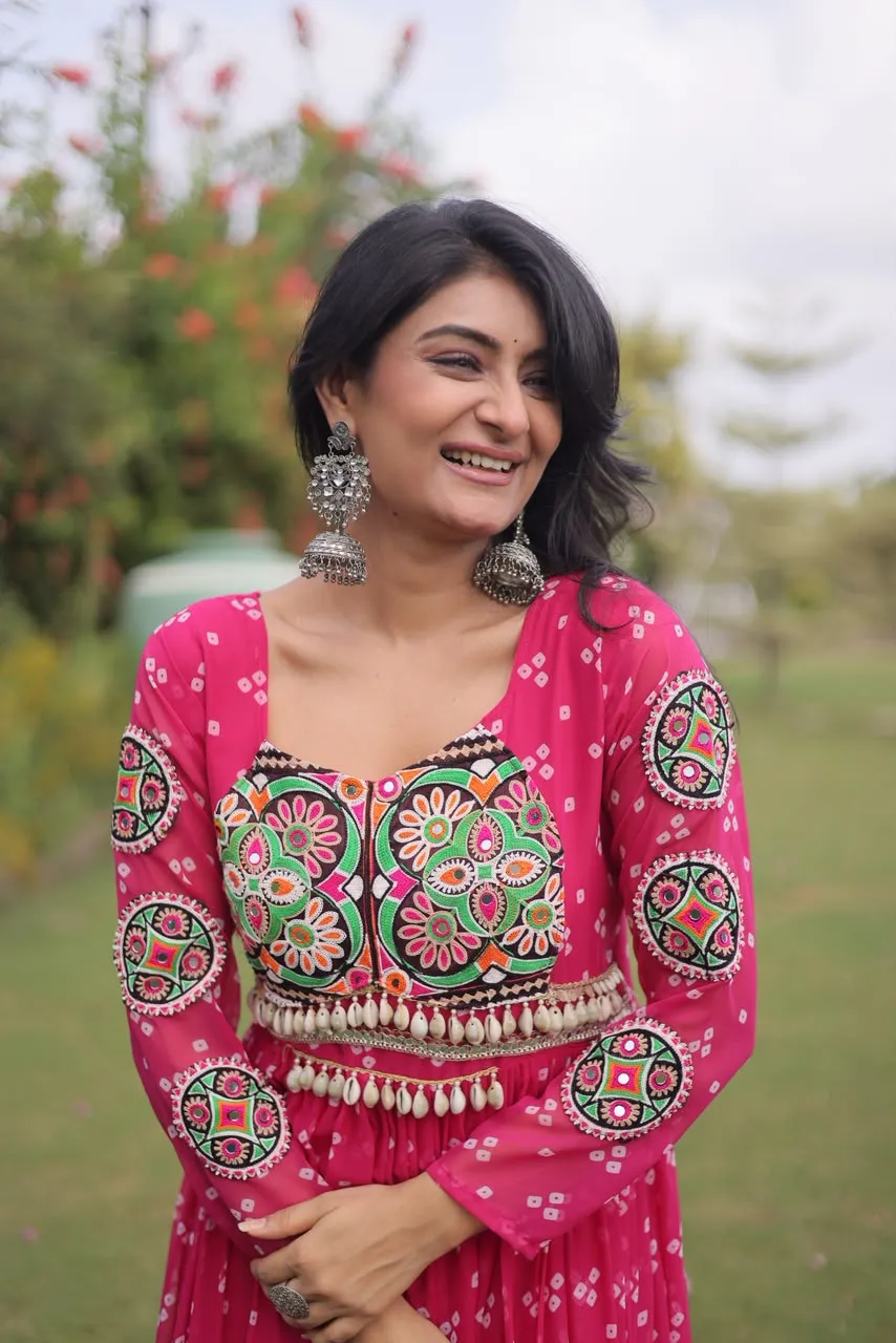 KA 1268 Bandhani Gown 1