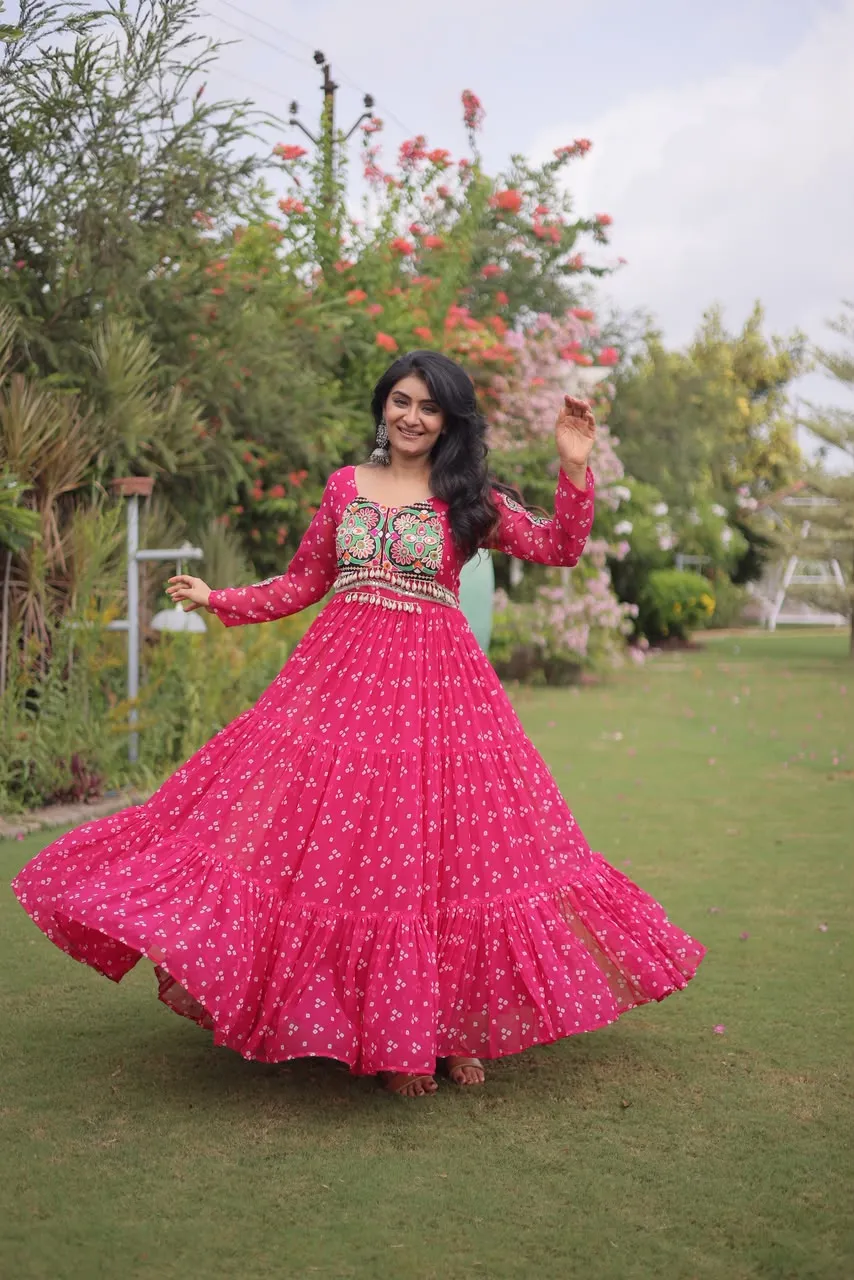 KA 1268 Bandhani Gown 2