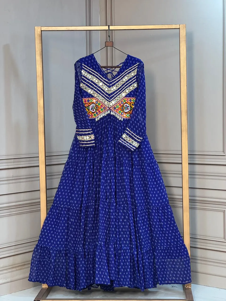 KA 1271 Bandhani Gown 1