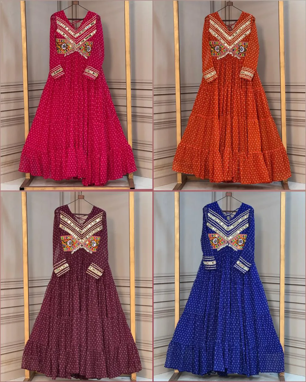 KA 1271 Bandhani Gown 2