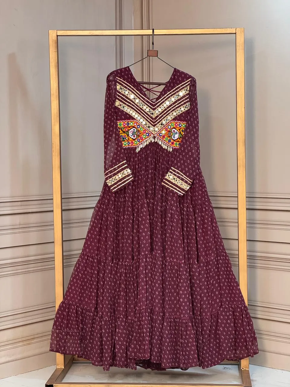 KA 1271 Bandhani Gown 4