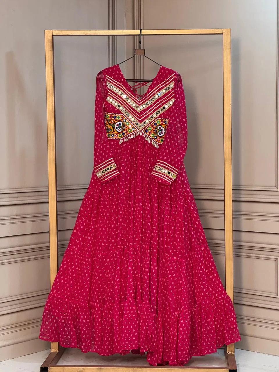 KA 1271 Bandhani Gown 5