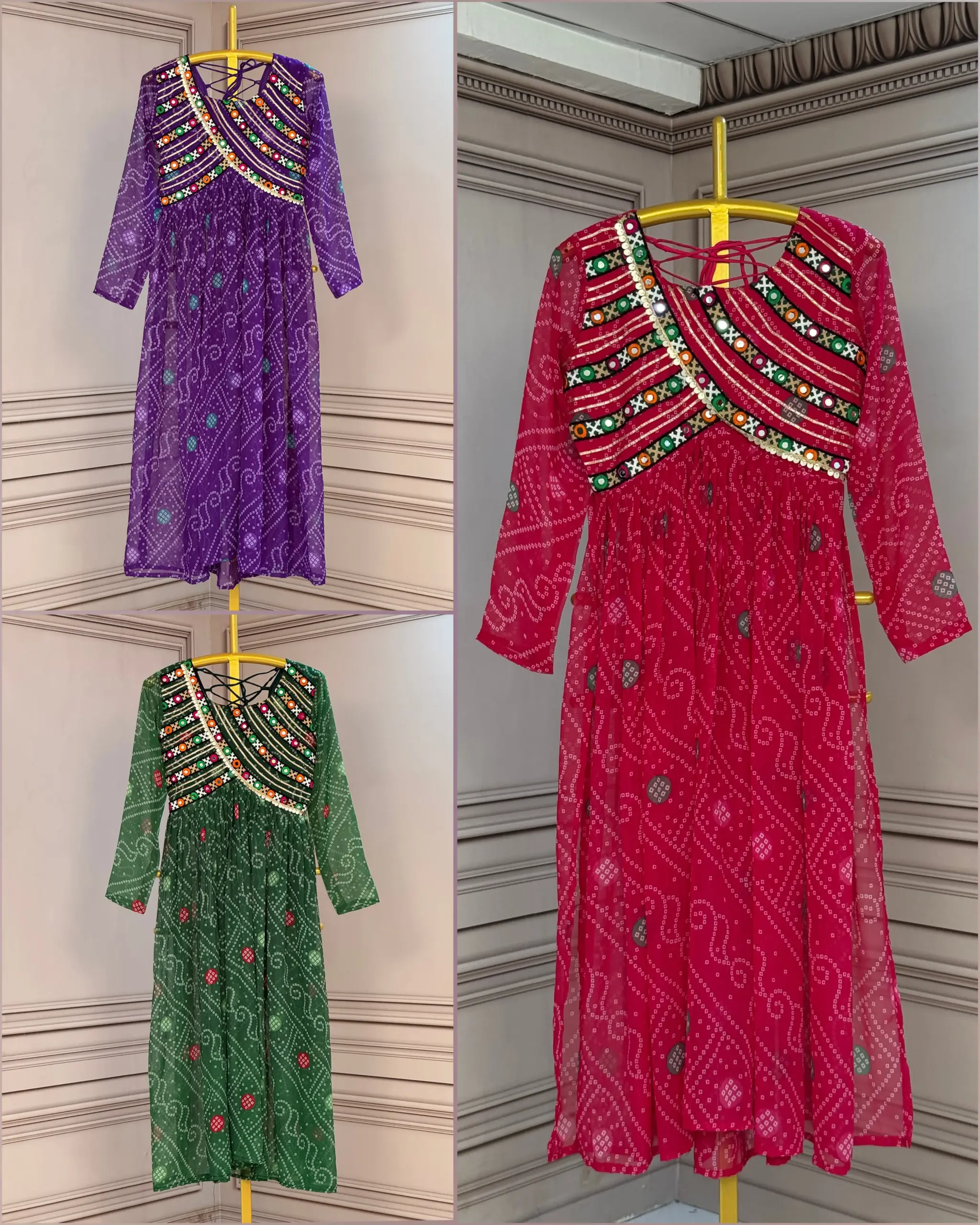 KA 1272 Bandhani Kurtis 3