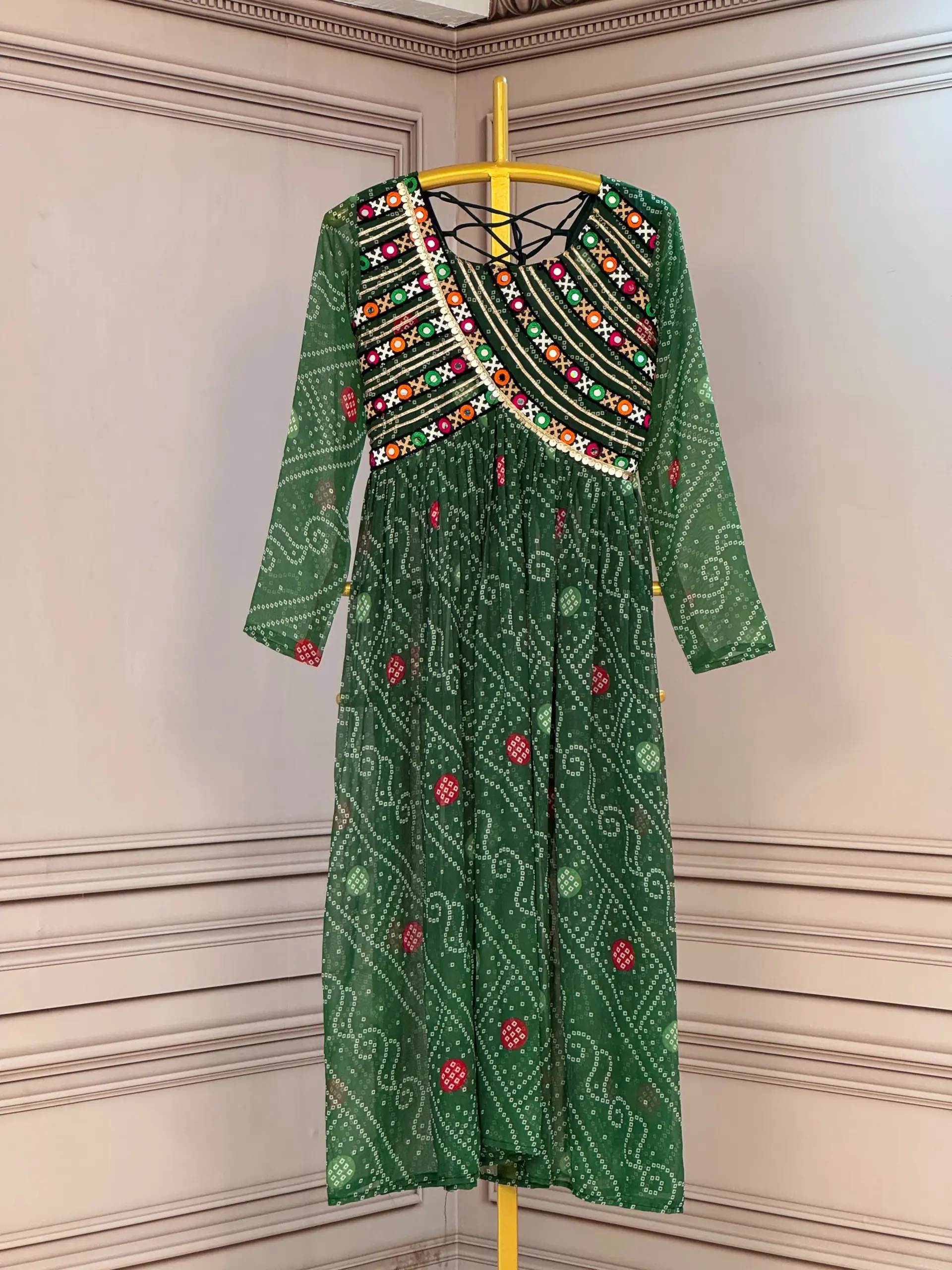 KA 1272 Bandhani Kurtis 4