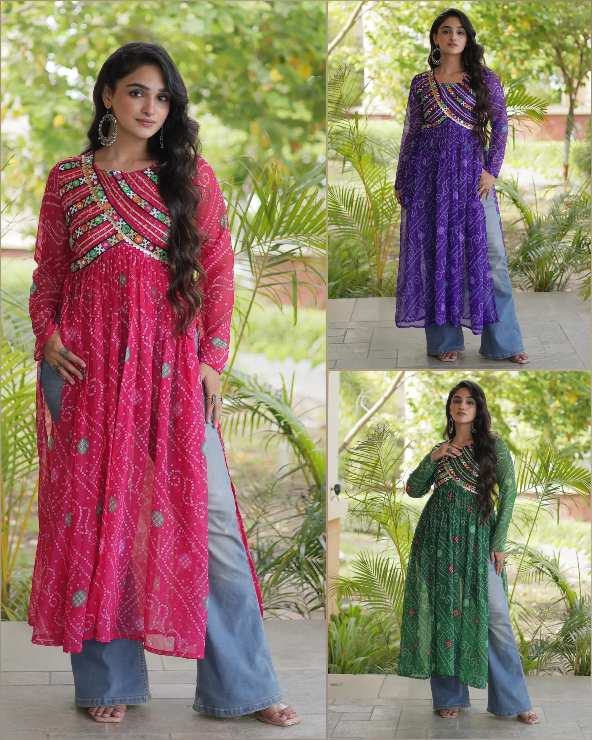 KA 1272 Bandhani Kurtis Design 2765 2